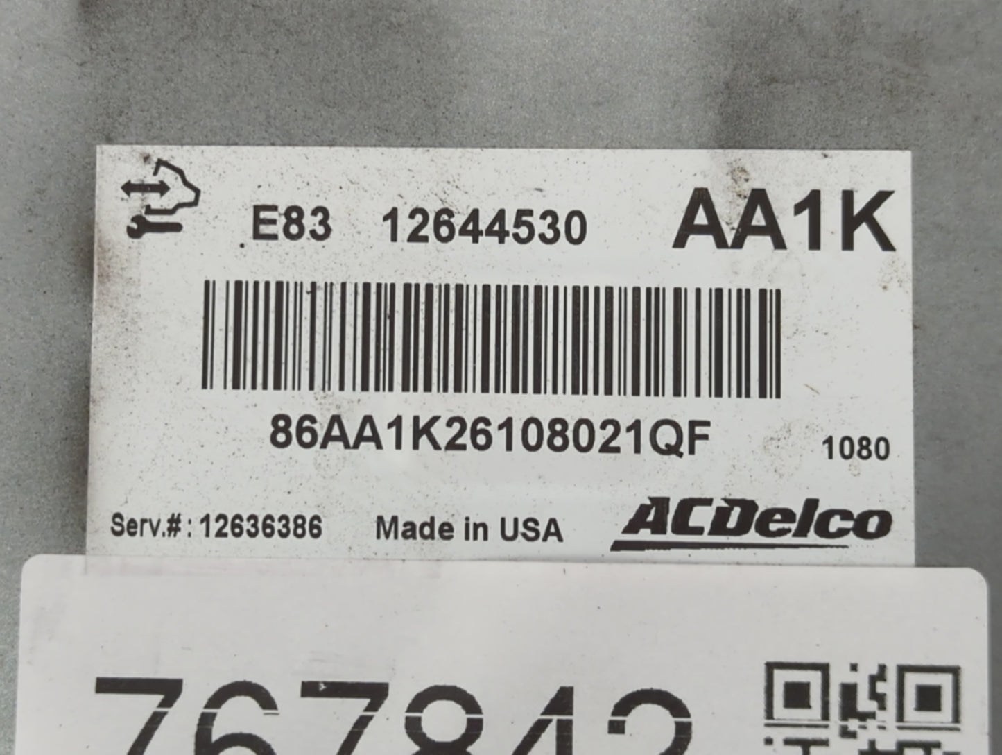 2011-2012 Chevrolet Cruze PCM Engine Control Computer ECU ECM PCU OEM P/N:1263686 12644530 Fits Fits 2009 2010 2011 2012 201