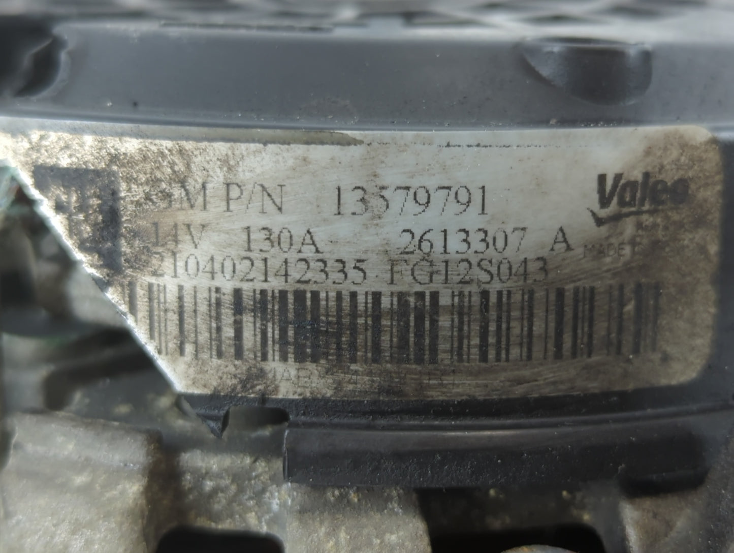 2011-2016 Chevrolet Cruze Alternator Replacement Generator Charging Assembly Engine OEM P/N:13579791 Fits OEM Used Auto Part
