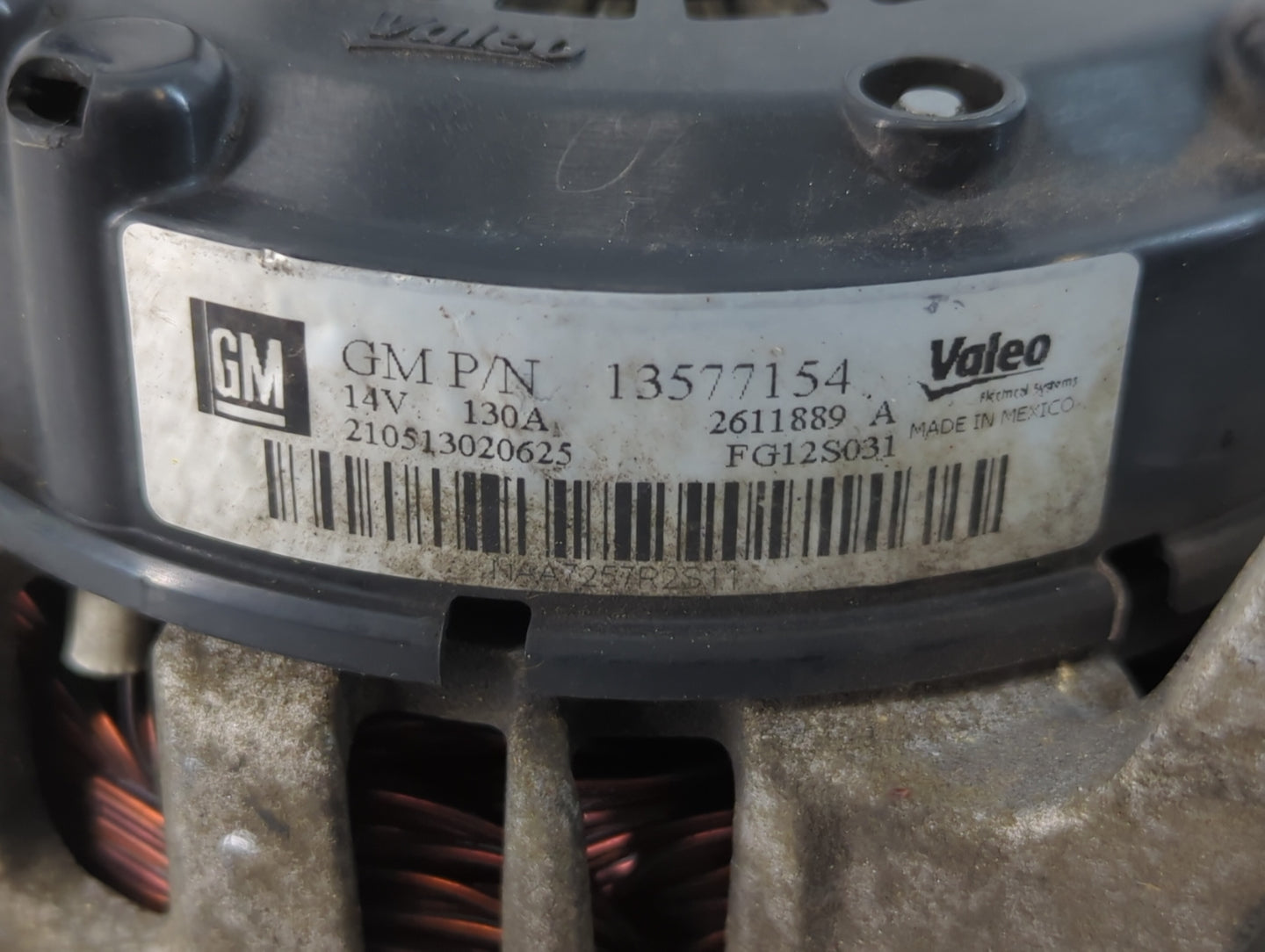 2011 Chevrolet Cruze Alternator Replacement Generator Charging Assembly Engine OEM P/N:13577154 Fits OEM Used Auto Parts - O