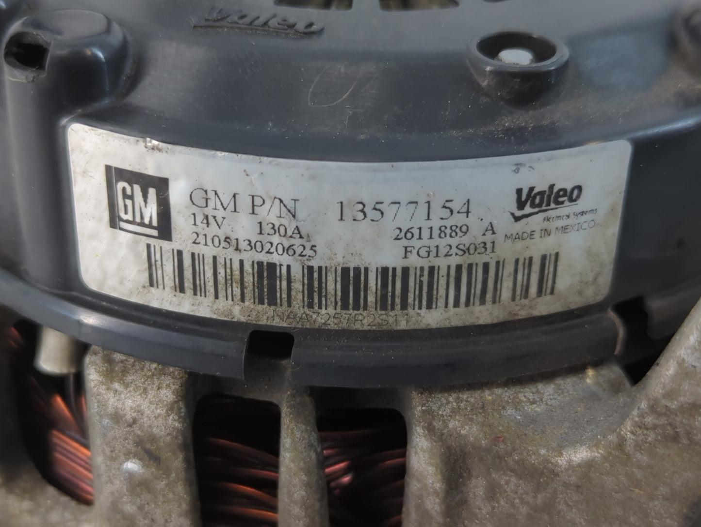 2011 Chevrolet Cruze Alternator Replacement Generator Charging Assembly Engine OEM P/N:13577154 Fits OEM Used Auto Parts - O