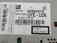 2011-2012 Chevrolet Cruze Radio AM FM Cd Player Receiver Replacement P/N:20983516 Fits Fits 2010 2011 2012 OEM Used Auto Par