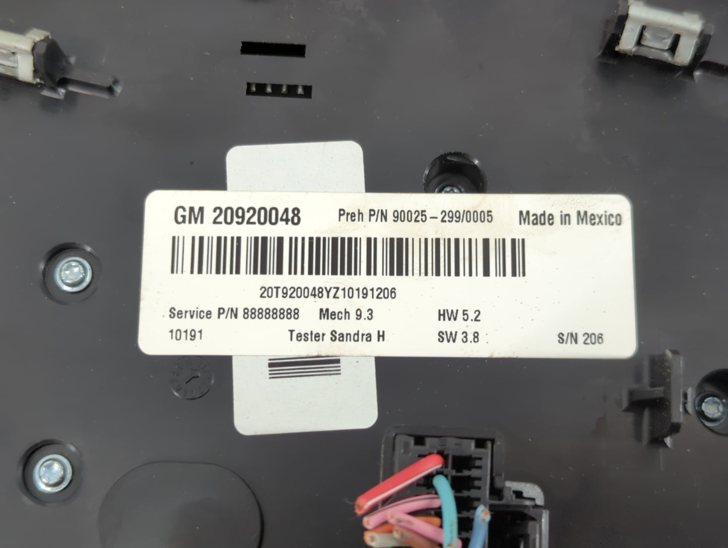 2011 Chevrolet Equinox Radio AM FM Cd Player Receiver Replacement P/N:20920048 95952766G Fits Fits 2010 OEM Used Auto Parts 