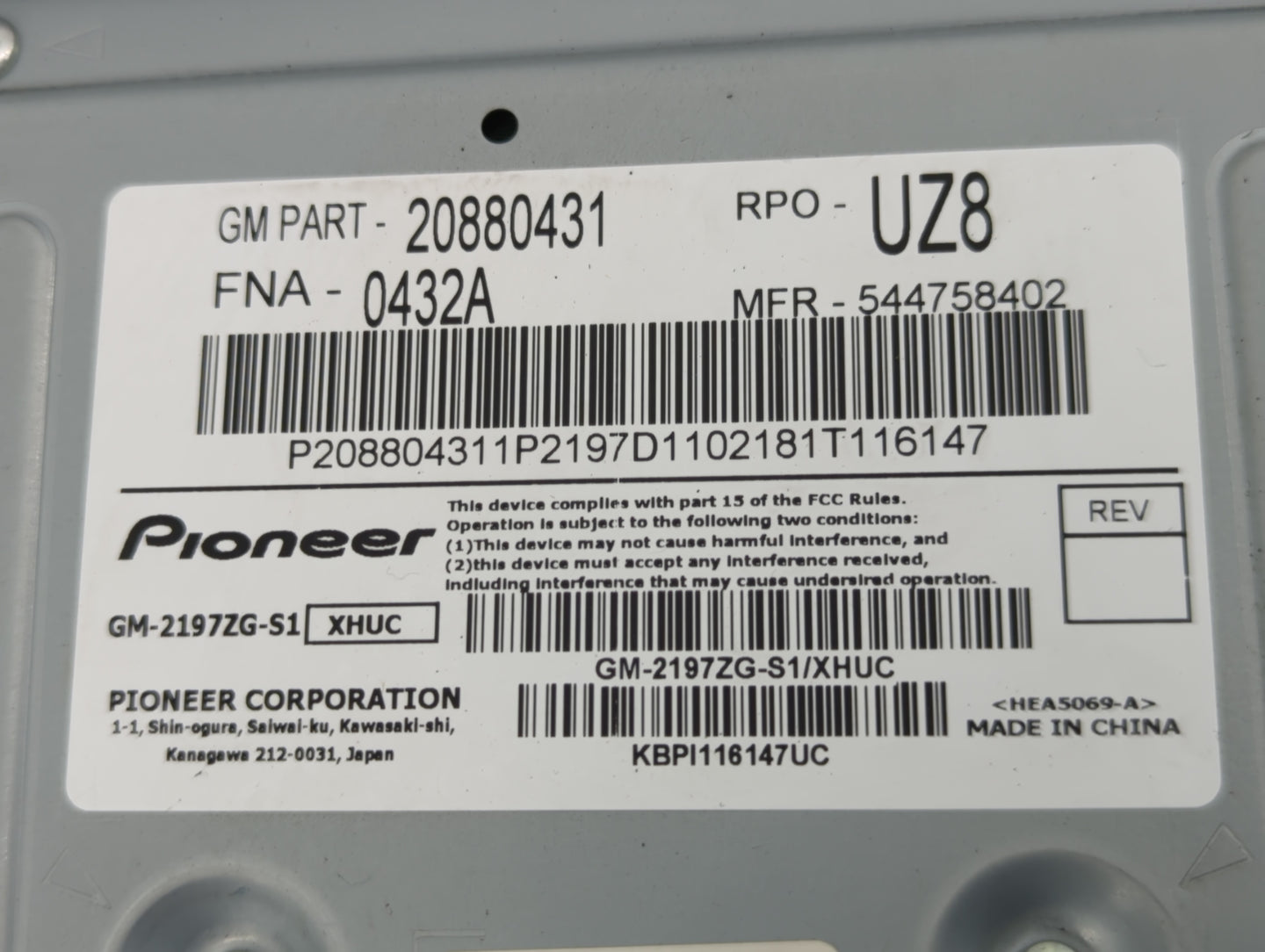 2010-2017 Chevrolet Equinox Radio AM FM Cd Player Receiver Replacement P/N:20880431 Fits OEM Used Auto Parts - Oemusedautopa