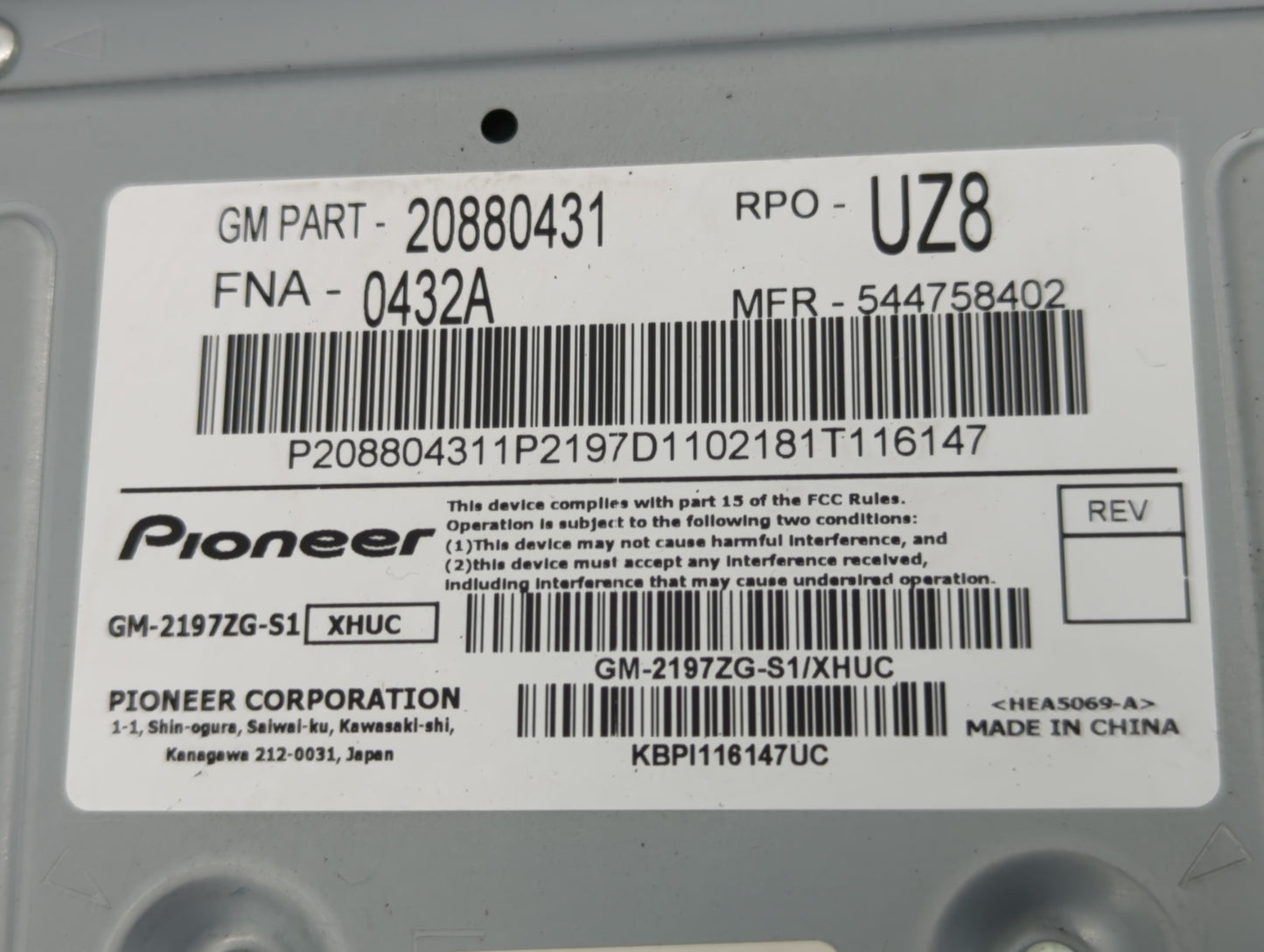 2010-2017 Chevrolet Equinox Radio AM FM Cd Player Receiver Replacement P/N:20880431 Fits OEM Used Auto Parts - Oemusedautopa