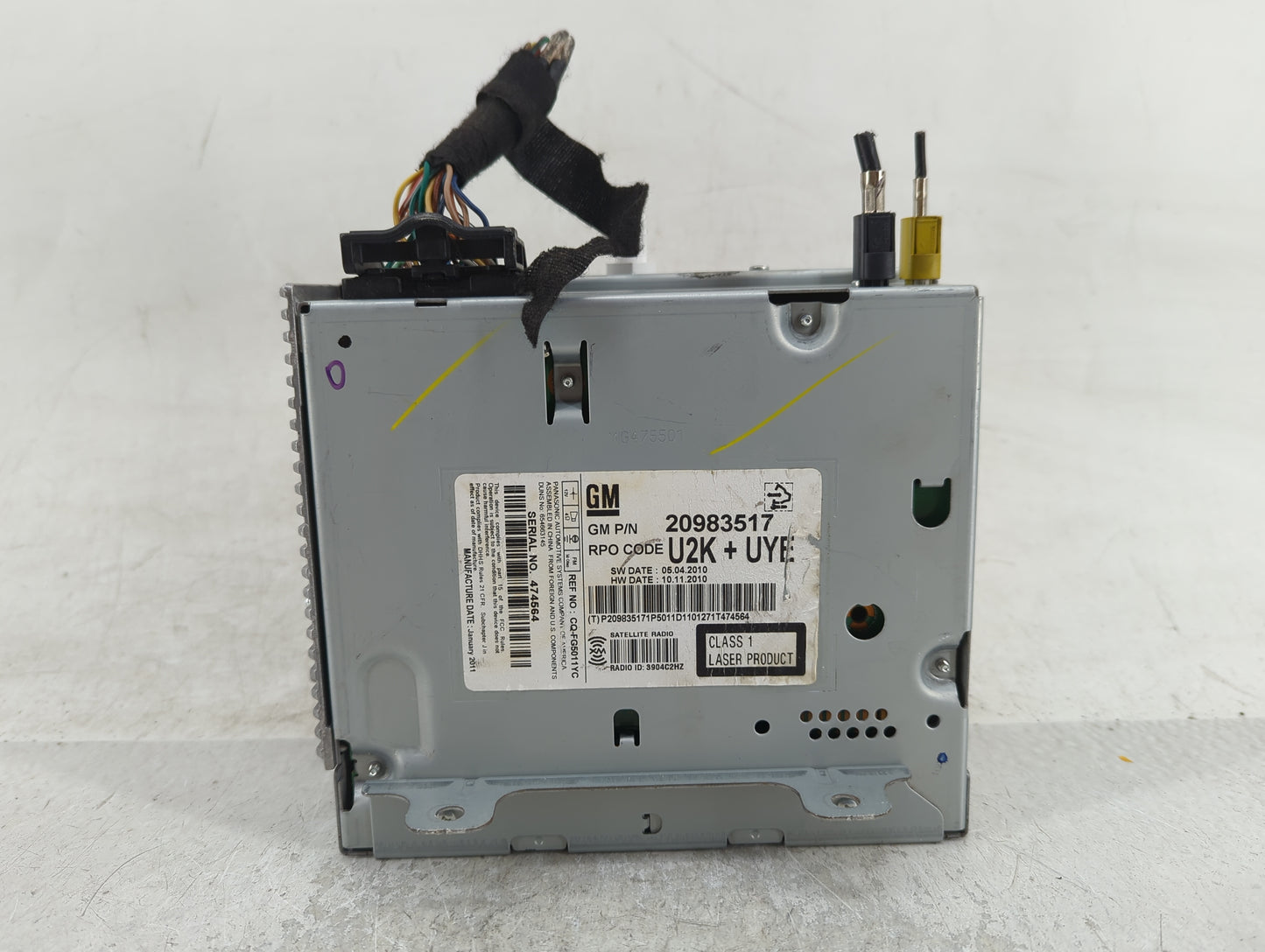 2011-2012 Chevrolet Equinox Radio AM FM Cd Player Receiver Replacement P/N:20983517 Fits Fits 2010 2011 2012 OEM Used Auto P