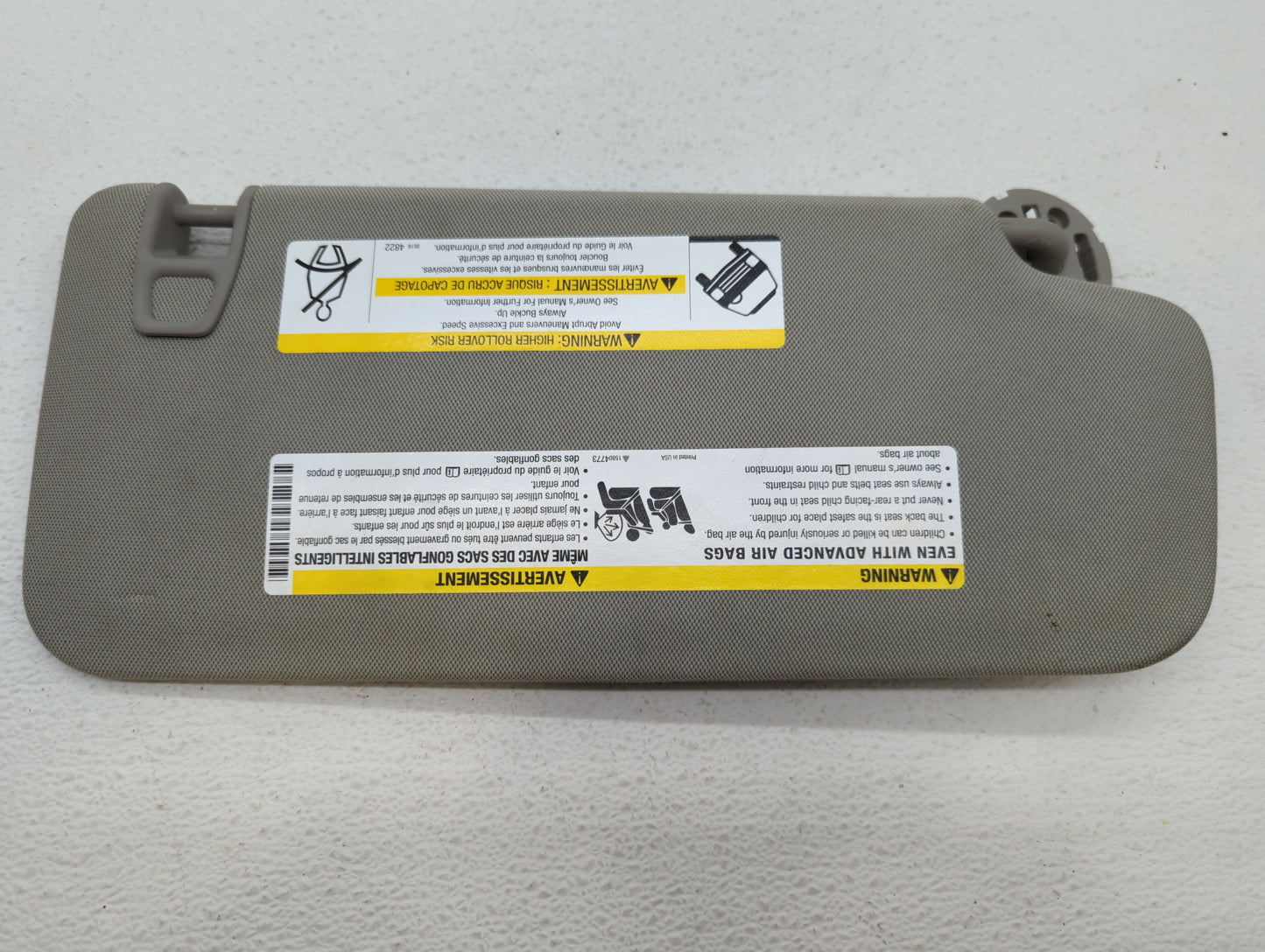 2010-2017 Chevrolet Equinox Sun Visor Shade Replacement Passenger Right Mirror Fits Fits 2010 2011 2012 2013 2014 2015 2016 