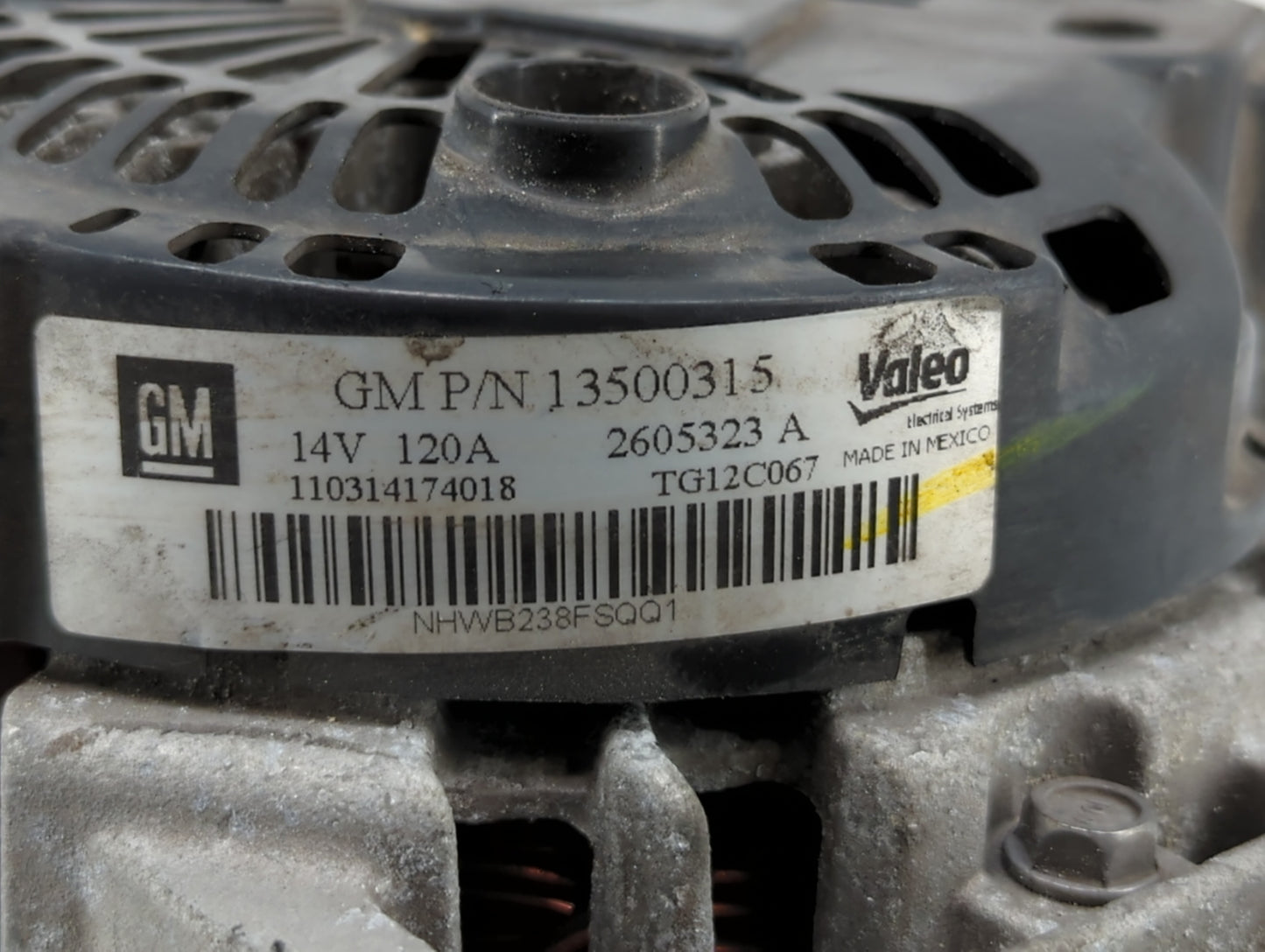 2010-2017 Chevrolet Equinox Alternator Replacement Generator Charging Assembly Engine OEM P/N:13500315 13588328 Fits OEM Use