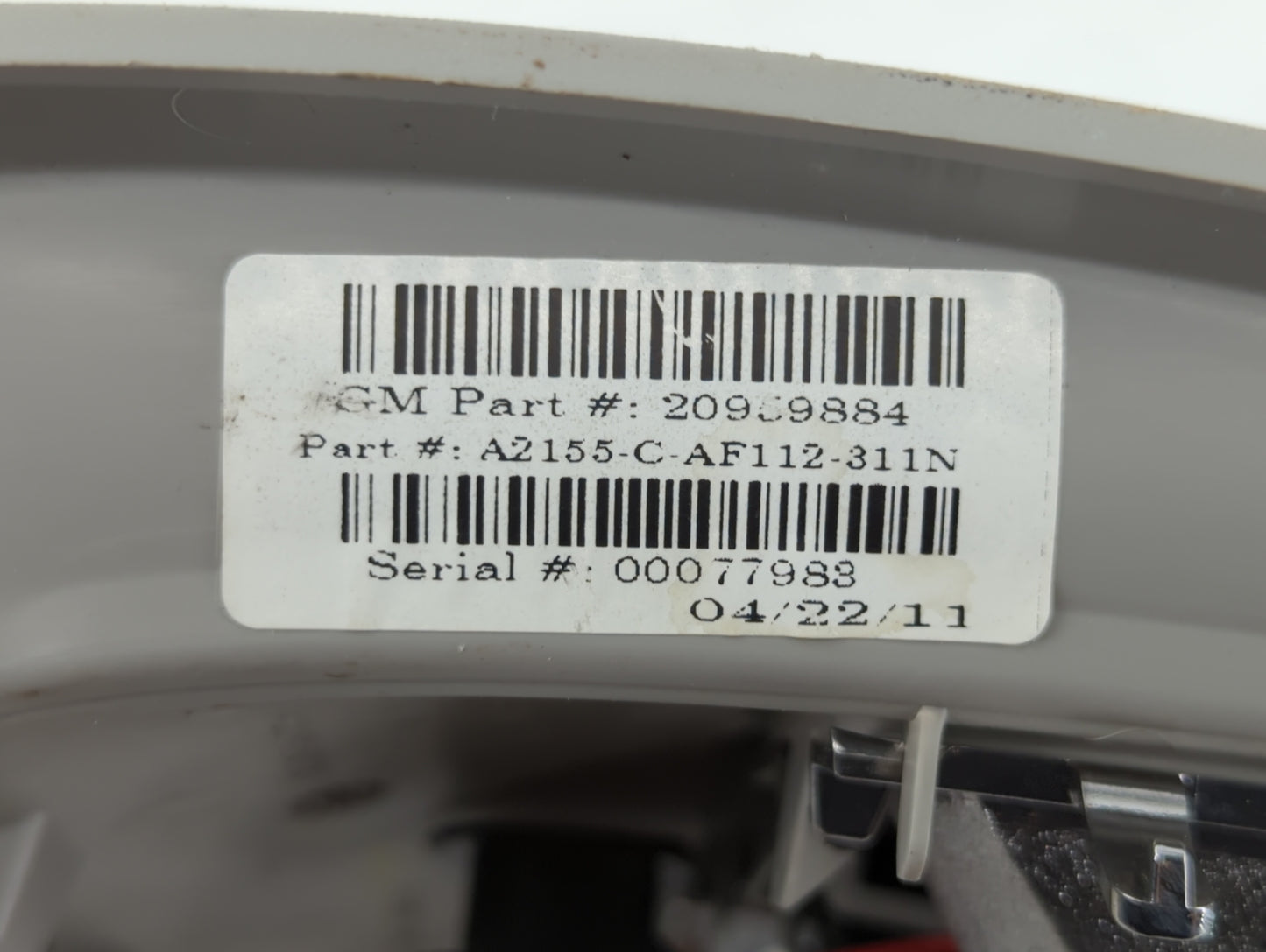 2010-2011 Chevrolet Equinox Overhead Roof Console Interior Dome Light - Oemusedautoparts1.com