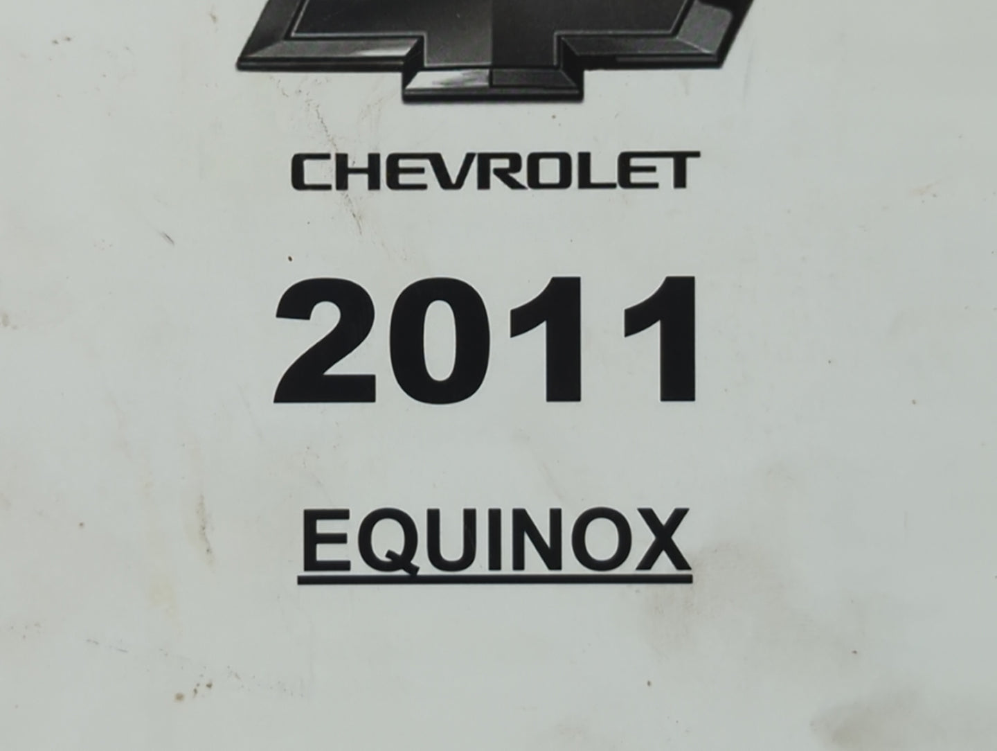 2011 Chevrolet Equinox Owners Manual Book Guide OEM Used Auto Parts - Oemusedautoparts1.com