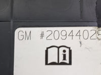 2010-2011 Chevrolet Express 2500 Fusebox Fuse Box Panel Relay Module P/N:20944025 13502750 Fits Fits 2010 2011 OEM Used Auto
