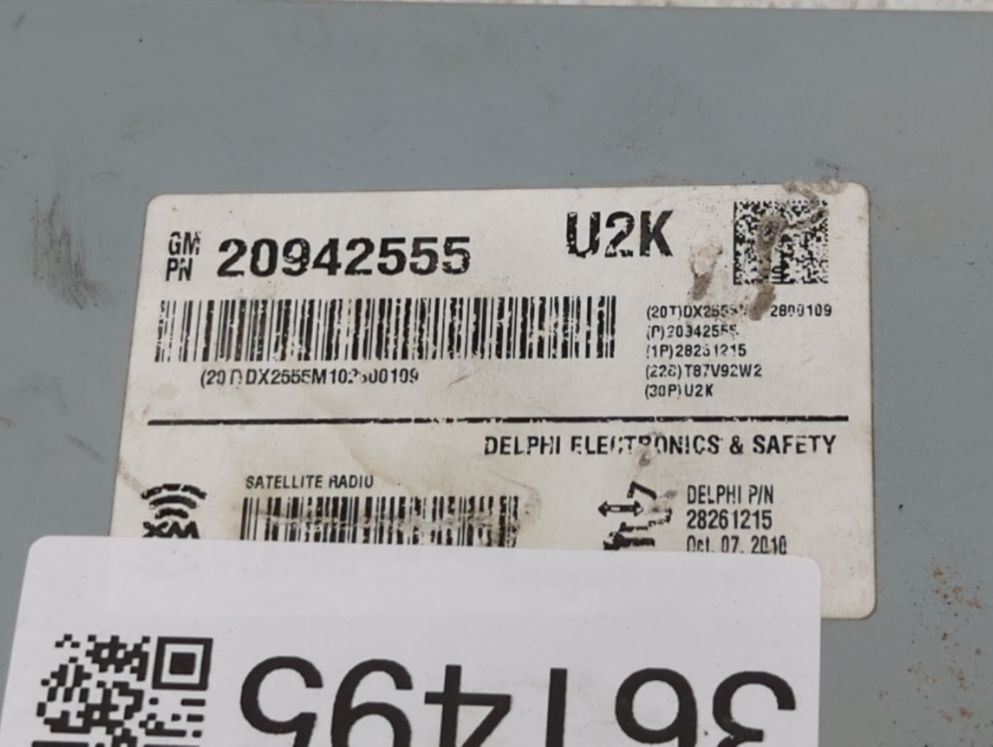 2011 Chevrolet Hhr Chassis Control Module Ccm Bcm Body Control 20942555 - Oemusedautoparts1.com