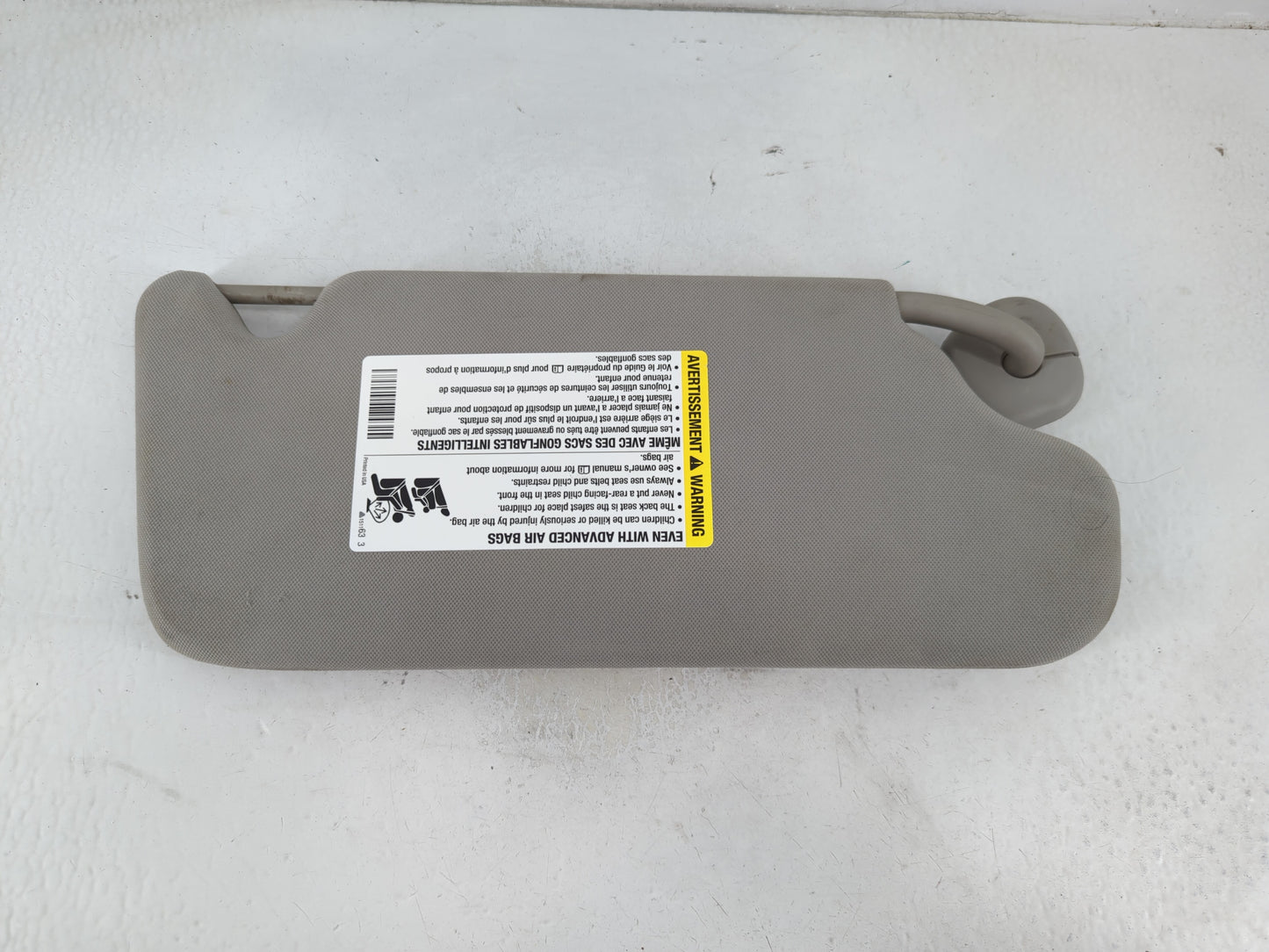 2006-2016 Chevrolet Impala Sun Visor Shade Replacement Passenger Right Mirror Fits OEM Used Auto Parts - Oemusedautoparts1.c