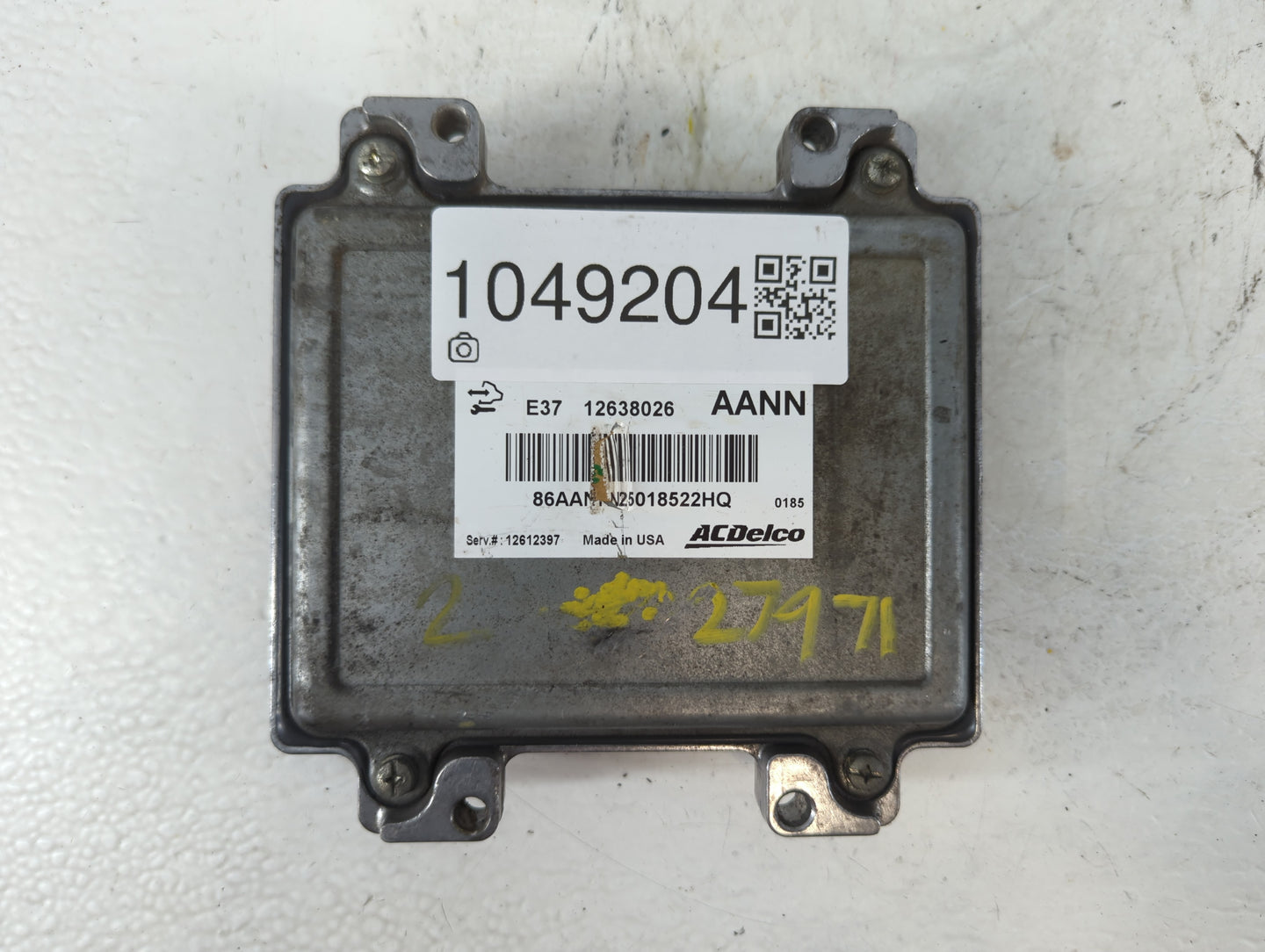 2007-2012 Chevrolet Malibu PCM Engine Control Computer ECU ECM PCU OEM P/N:12638026 Fits Fits 2007 2008 2009 2010 2011 2012 