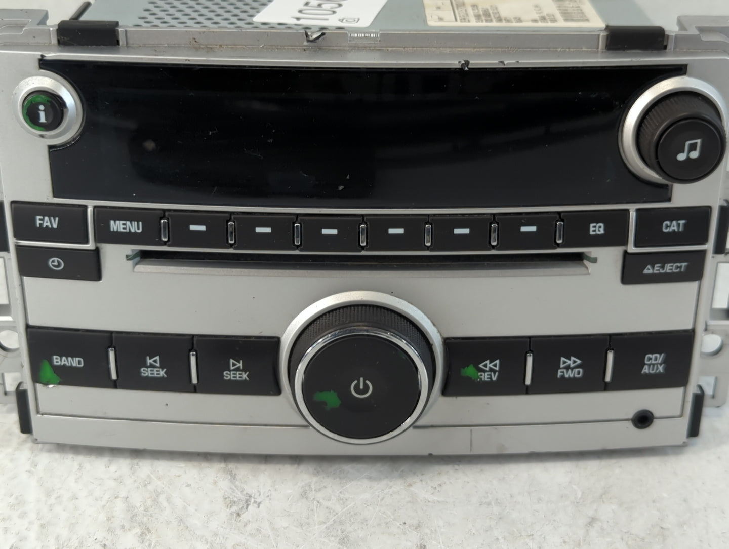 2009-2012 Chevrolet Malibu Radio AM FM Cd Player Receiver Replacement P/N:20919616 Fits Fits 2009 2010 2011 2012 OEM Used Au