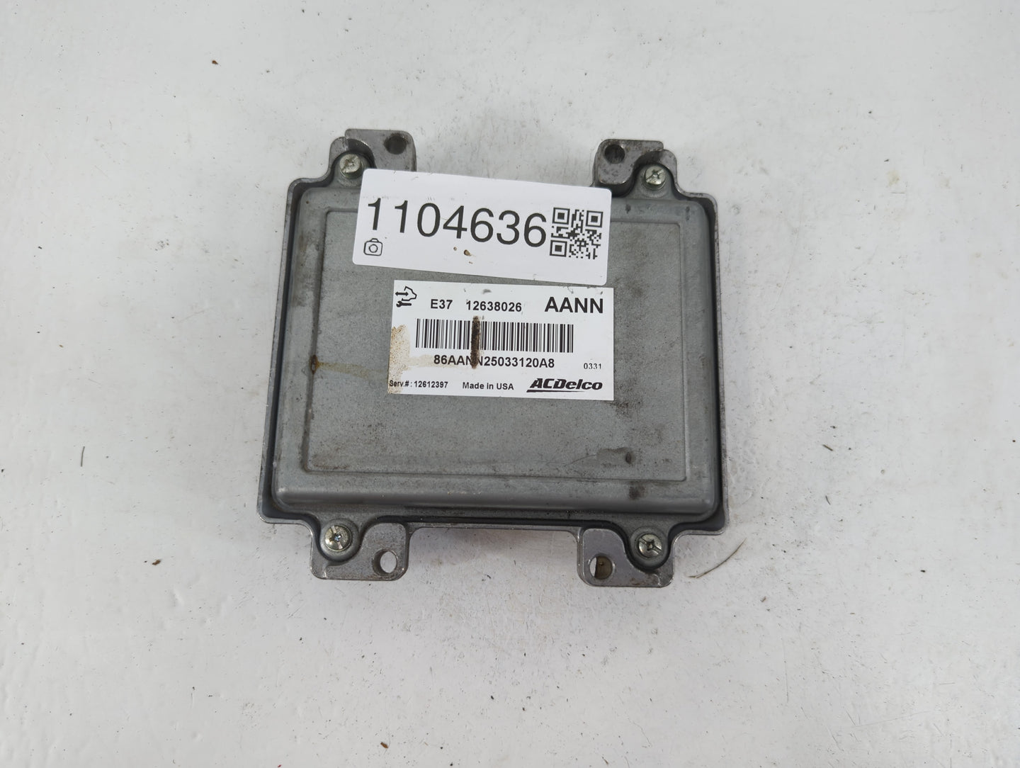 2007-2012 Chevrolet Malibu PCM Engine Control Computer ECU ECM PCU OEM P/N:12638026 Fits Fits 2007 2008 2009 2010 2011 2012 