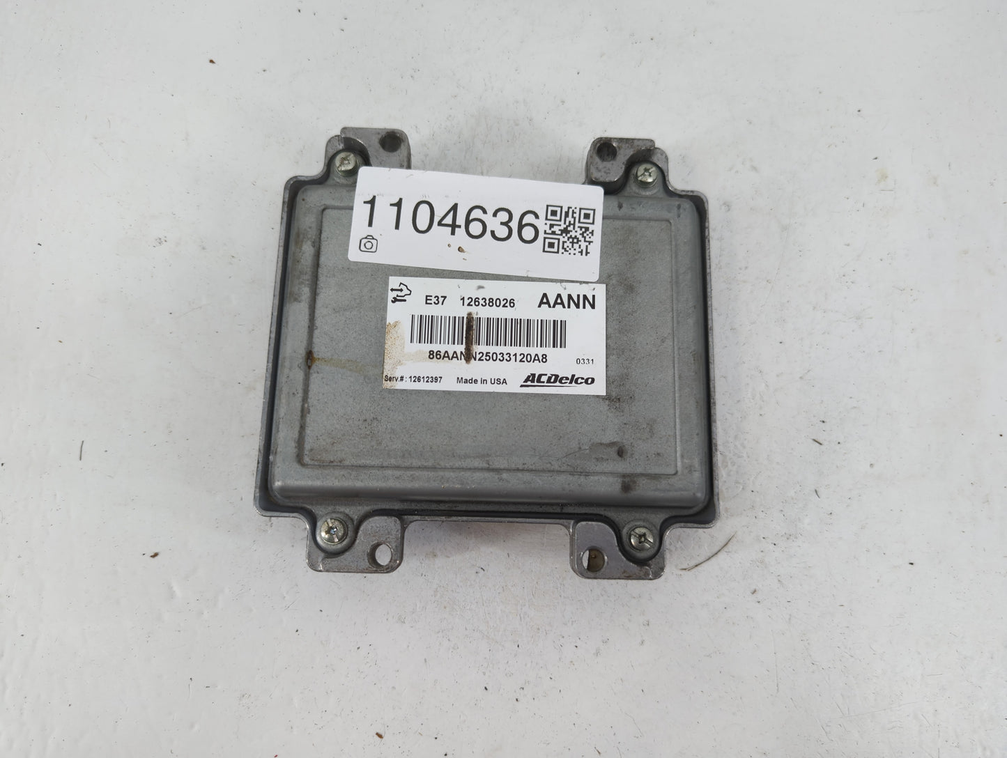 2007-2012 Chevrolet Malibu PCM Engine Control Computer ECU ECM PCU OEM P/N:12638026 Fits Fits 2007 2008 2009 2010 2011 2012 