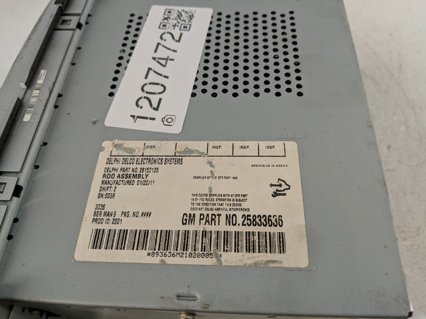 2009-2012 Chevrolet Malibu Radio AM FM Cd Player Receiver Replacement P/N:25833636 Fits Fits 2009 2010 2011 2012 OEM Used Au