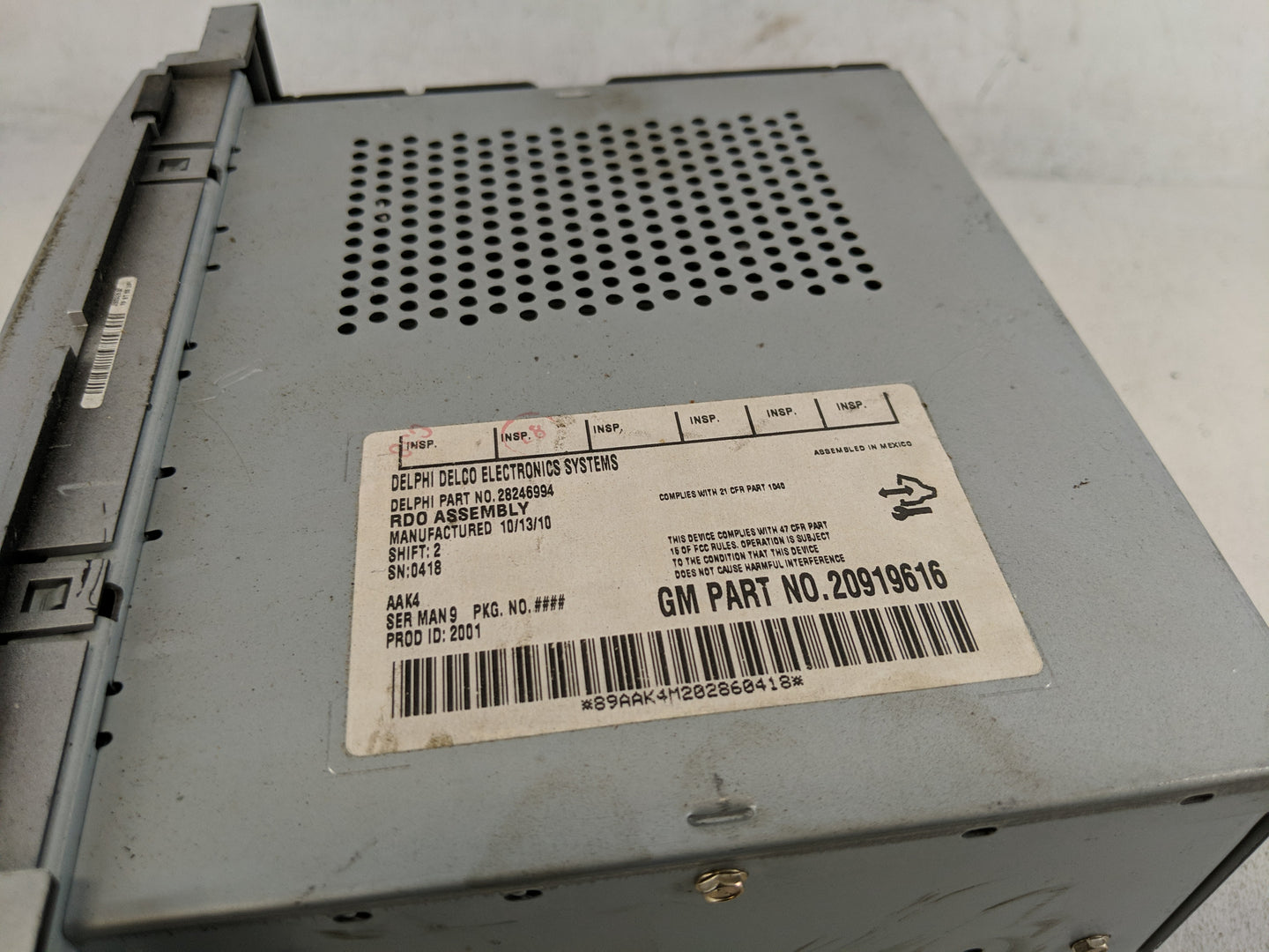 2009-2012 Chevrolet Malibu Radio AM FM Cd Player Receiver Replacement P/N:20919616 Fits Fits 2009 2010 2011 2012 OEM Used Au