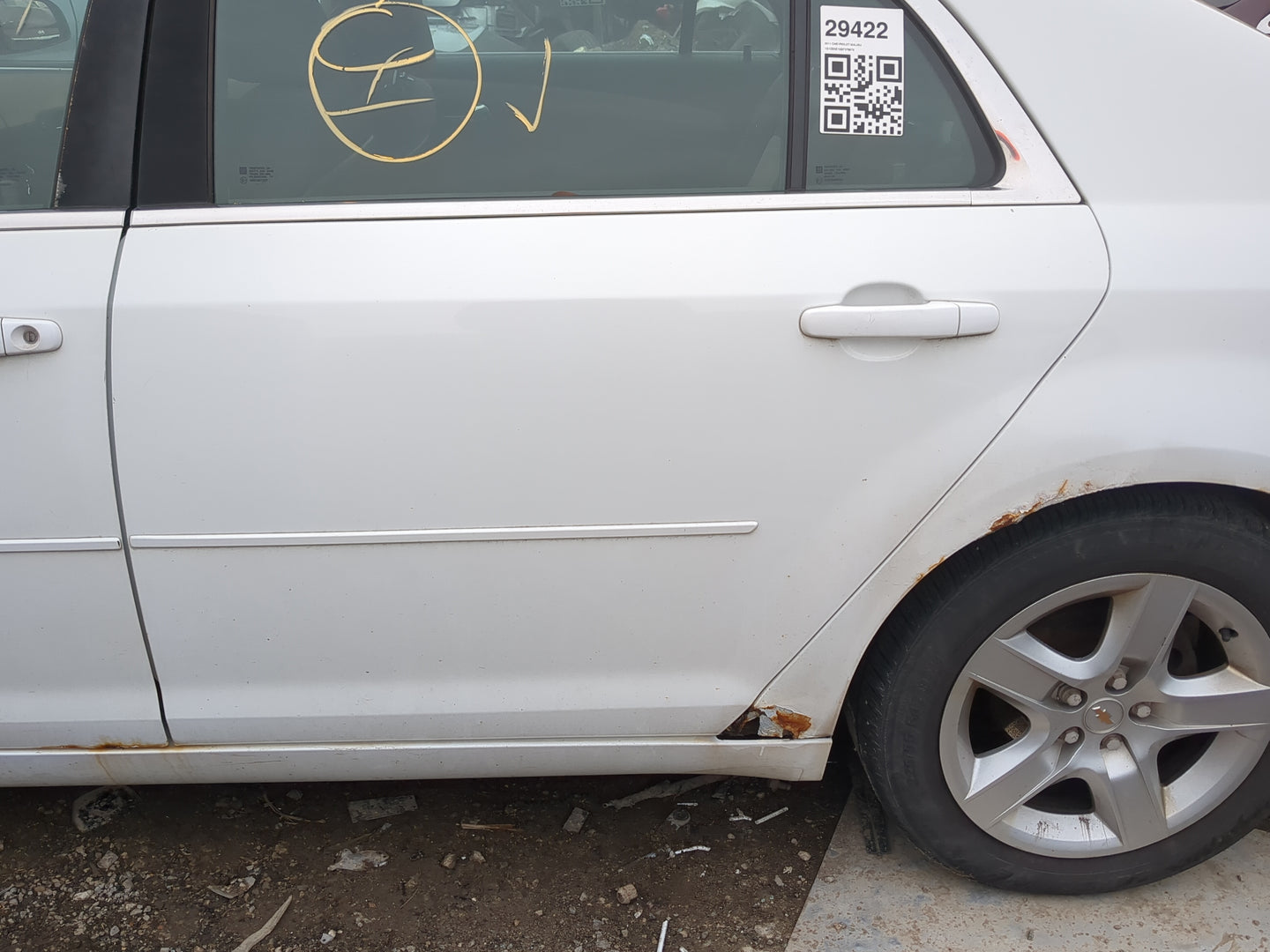 2008-2012 Chevrolet Malibu Driver Rear Door Oem - Oemusedautoparts1.com