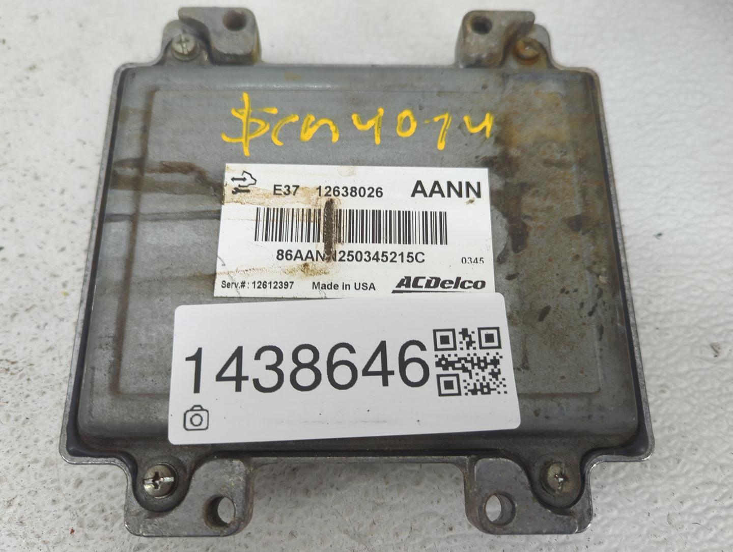 2007-2012 Chevrolet Malibu PCM Engine Control Computer ECU ECM PCU OEM P/N:12638026 12612397 Fits OEM Used Auto Parts - Oemu