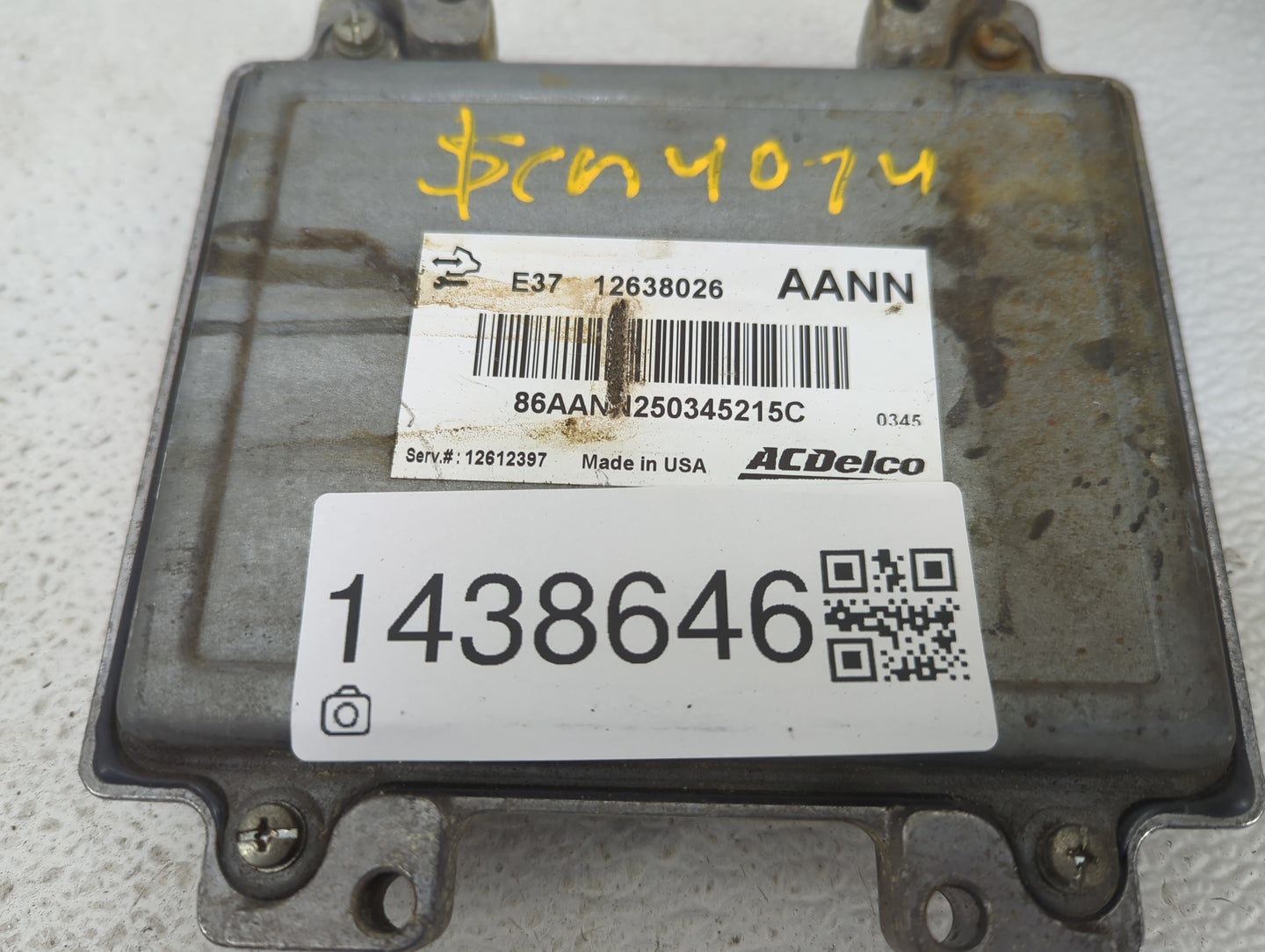 2007-2012 Chevrolet Malibu PCM Engine Control Computer ECU ECM PCU OEM P/N:12638026 12612397 Fits OEM Used Auto Parts - Oemu
