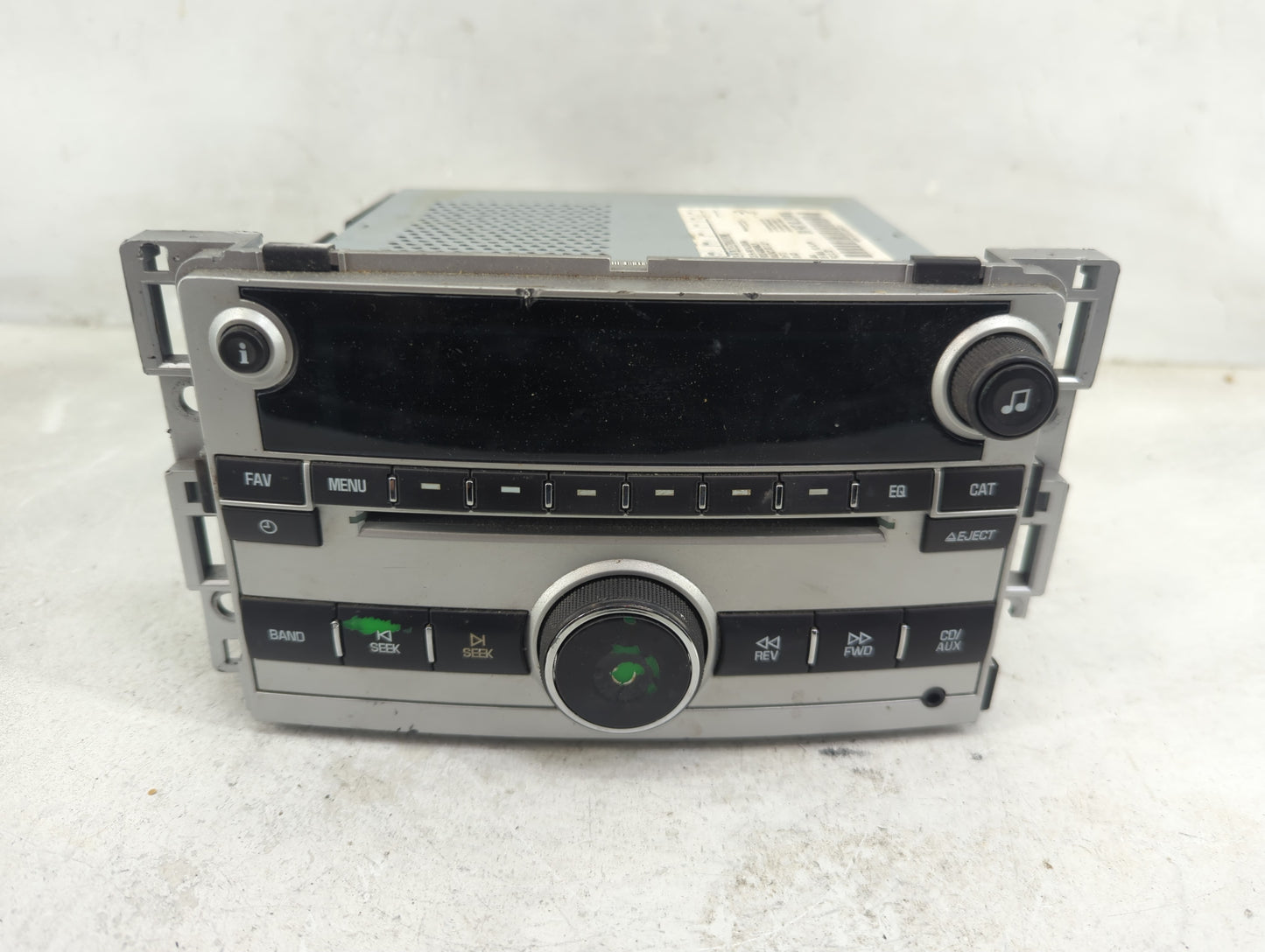 2007-2012 Chevrolet Malibu Radio AM FM Cd Player Receiver Replacement P/N:20919616 Fits OEM Used Auto Parts - Oemusedautopar