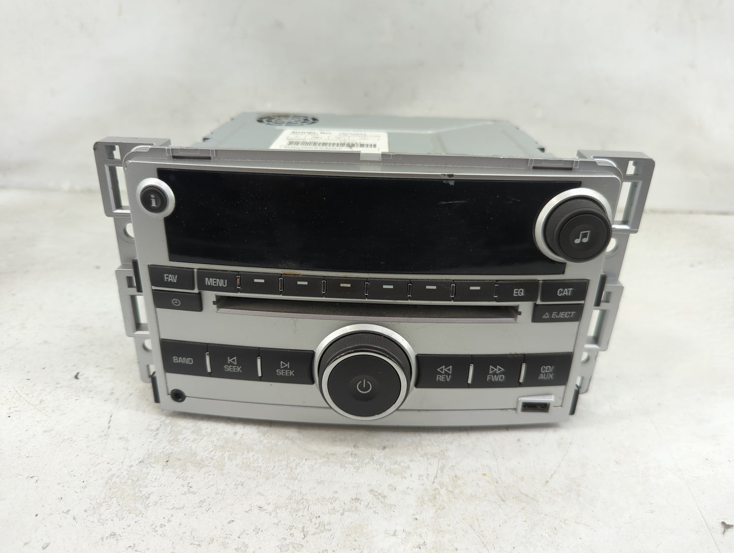 2009-2012 Chevrolet Malibu Radio AM FM Cd Player Receiver Replacement P/N:20940843 CQ-JG20E1GD Fits Fits 2009 2010 2011 2012