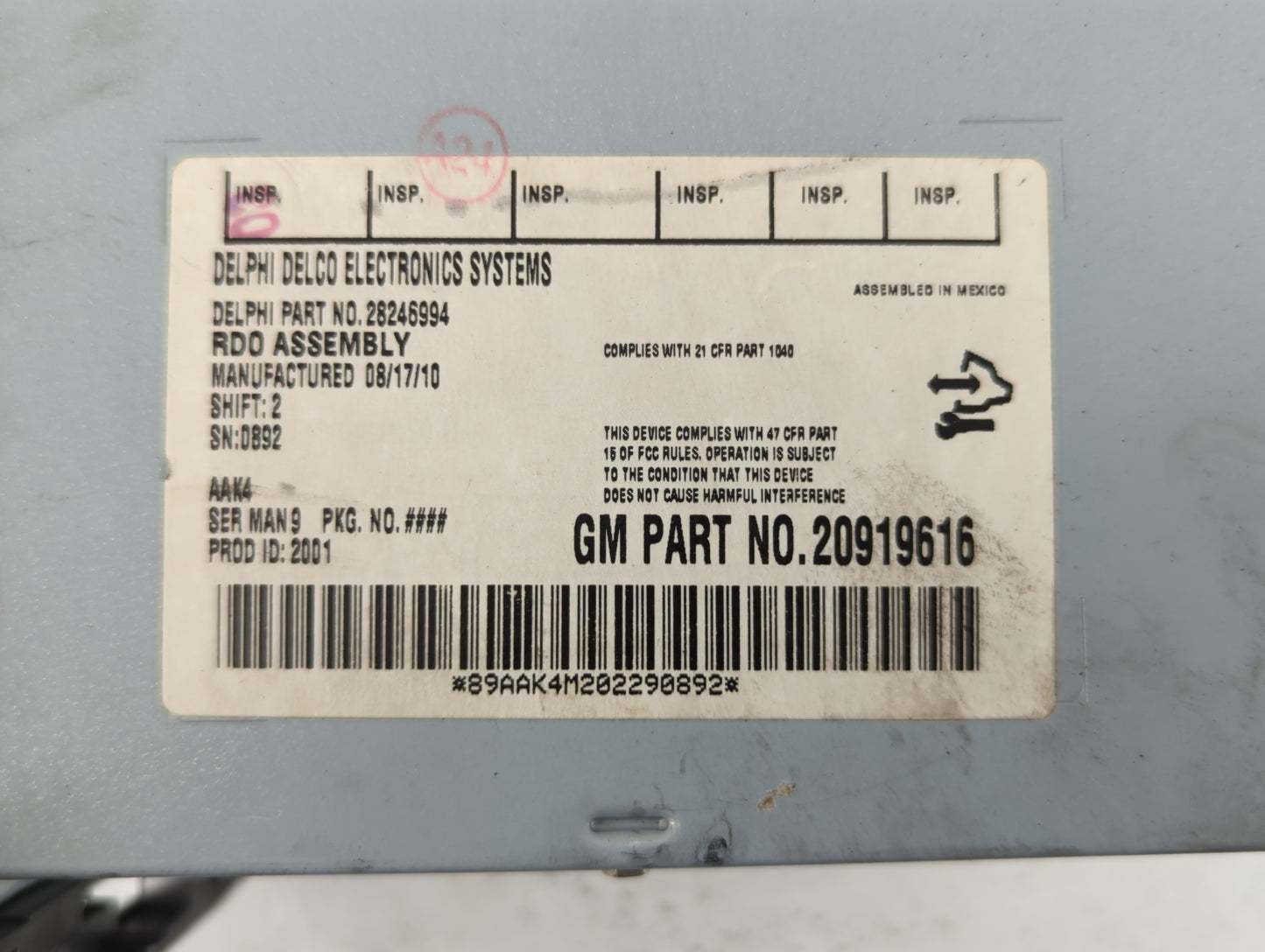 2009-2012 Chevrolet Malibu Am Fm Cd Player Radio Receiver - Oemusedautoparts1.com