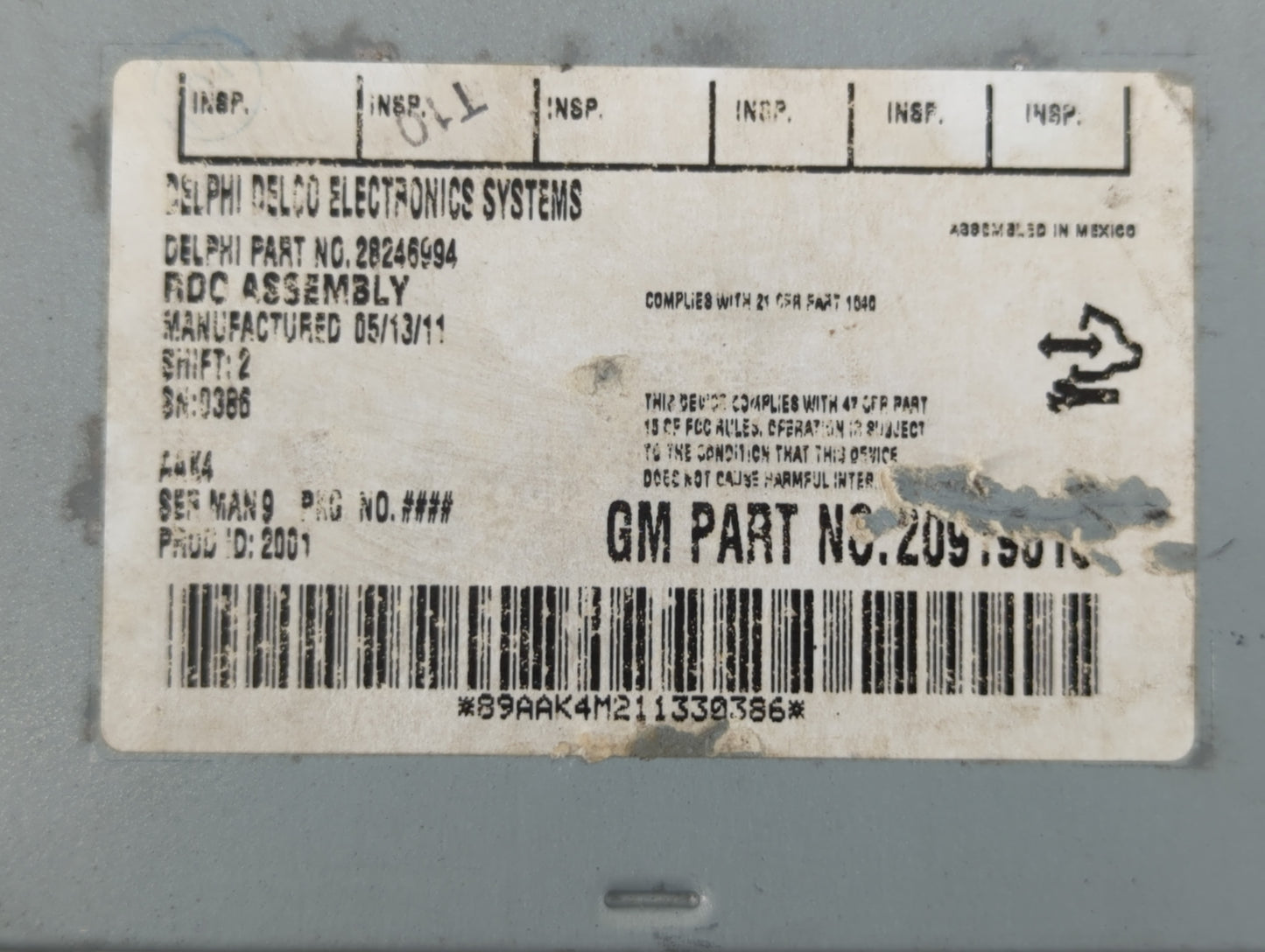 2009-2012 Chevrolet Malibu Am Fm Cd Player Radio Receiver - Oemusedautoparts1.com