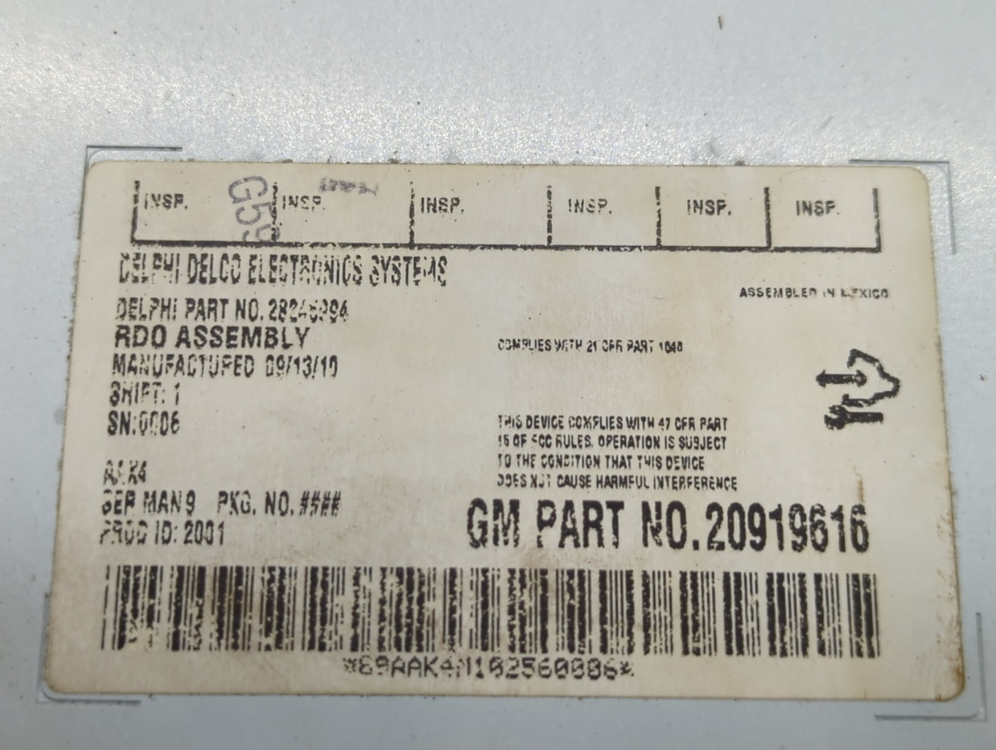 2009-2012 Chevrolet Malibu Am Fm Cd Player Radio Receiver - Oemusedautoparts1.com