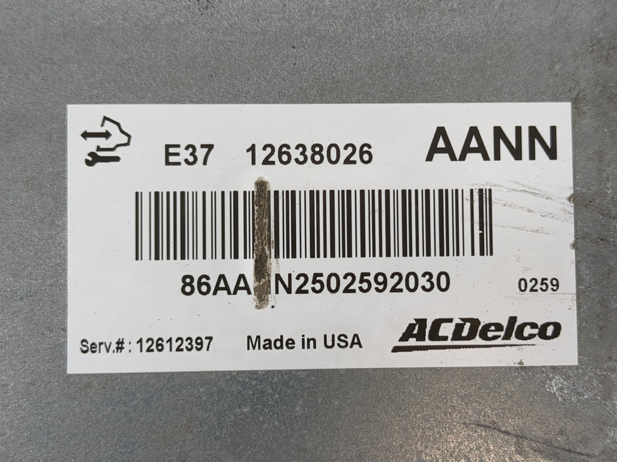 2007-2012 Chevrolet Malibu PCM Engine Control Computer ECU ECM PCU OEM P/N:12638026 12612397 Fits OEM Used Auto Parts - Oemu