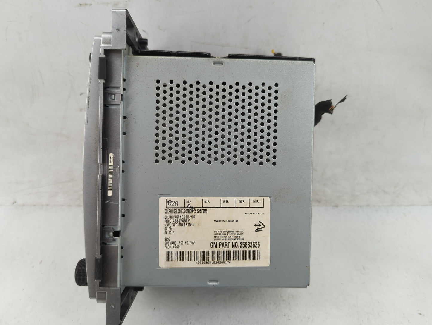 2009-2012 Chevrolet Malibu Radio AM FM Cd Player Receiver Replacement Fits Fits 2009 2010 2011 2012 OEM Used Auto Parts - Oe