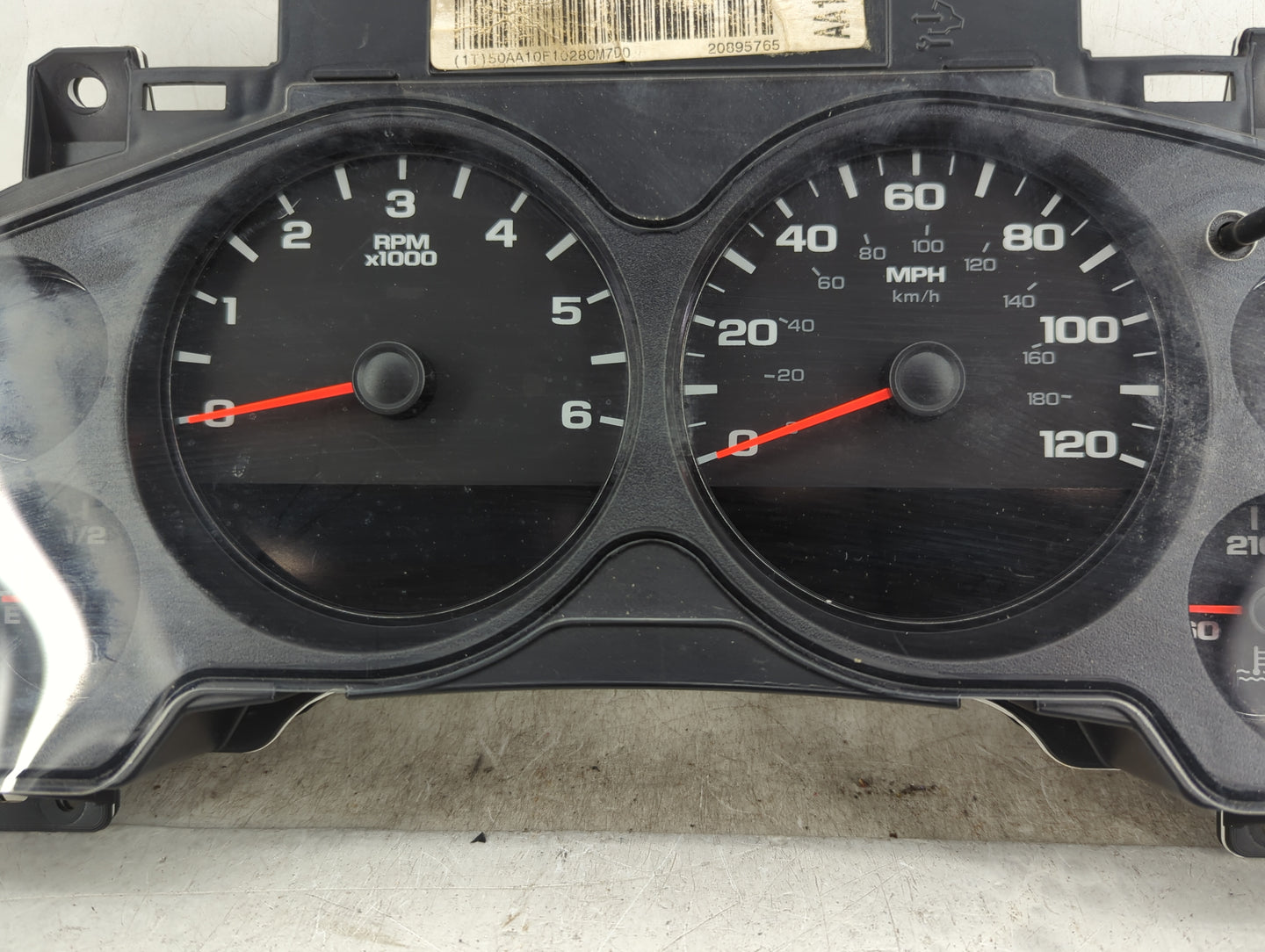 2008-2013 Chevrolet Silverado 1500 Instrument Cluster Speedometer Gauges P/N:20895765 28255339 Fits OEM Used Auto Parts - Oe