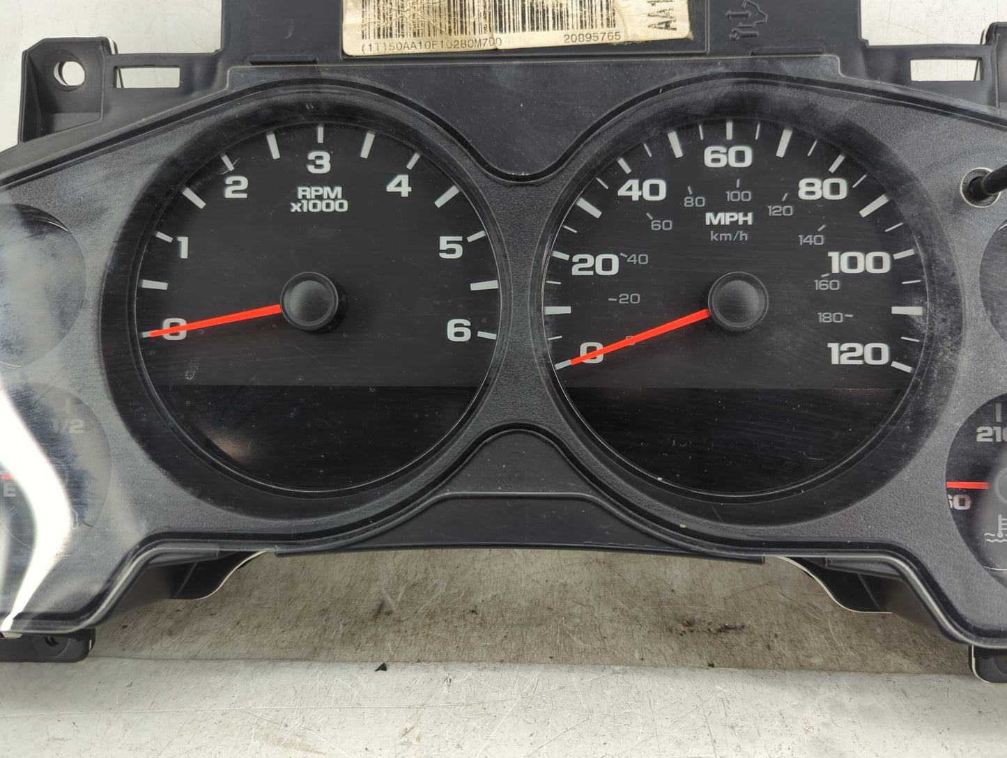 2008-2013 Chevrolet Silverado 1500 Instrument Cluster Speedometer Gauges P/N:20895765 28255339 Fits OEM Used Auto Parts - Oe