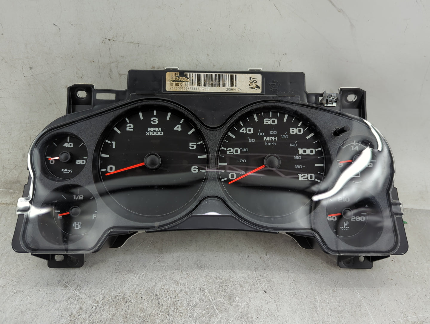 2008-2013 Chevrolet Silverado 1500 Instrument Cluster Speedometer Gauges P/N:25533801159HSCV 6031615 Fits OEM Used Auto Part