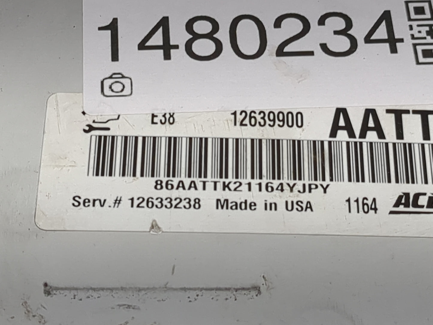 2010-2013 Chevrolet Silverado 1500 PCM Engine Control Computer ECU ECM PCU OEM P/N:12639900 12633238 Fits OEM Used Auto Part