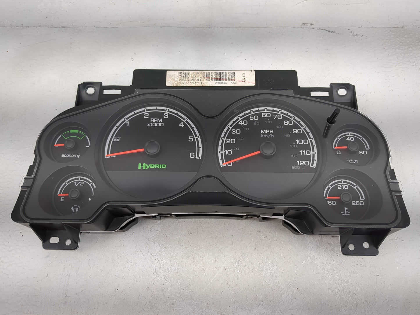 2010-2011 Chevrolet Silverado 1500 Instrument Cluster Speedometer Gauges P/N:25970357 Miles: Fits Fits 2010 2011 OEM Used Au