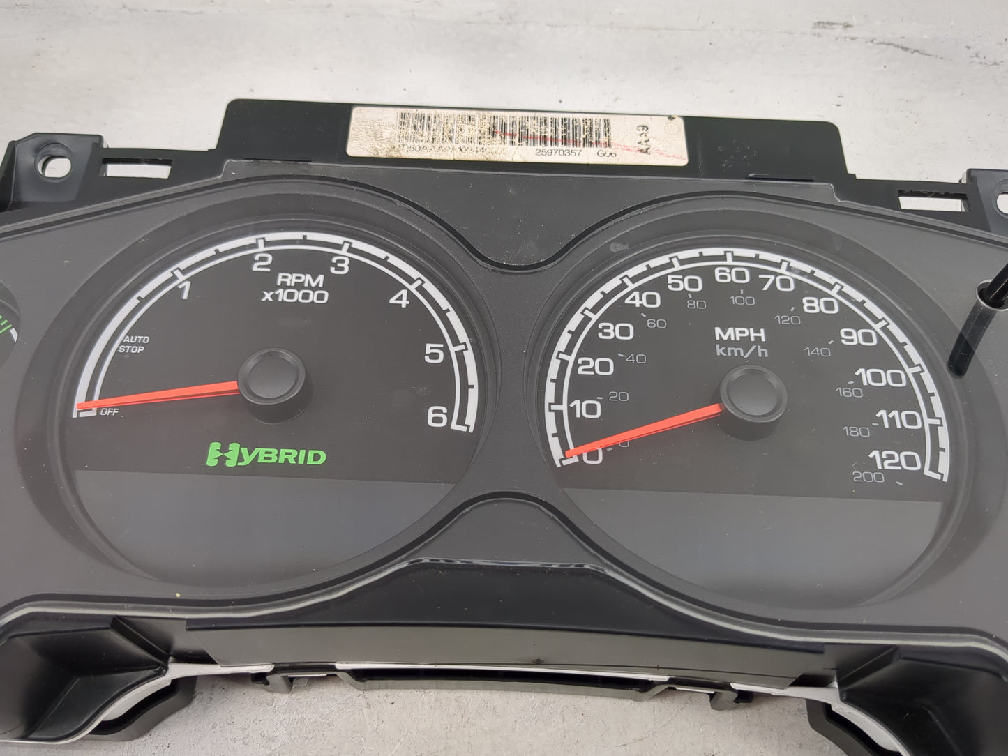 2010-2011 Chevrolet Silverado 1500 Instrument Cluster Speedometer Gauges P/N:25970357 Miles: Fits Fits 2010 2011 OEM Used Au