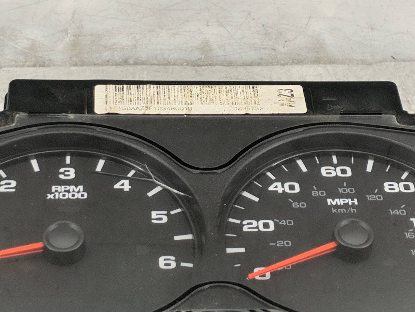 2011 Chevrolet Silverado 1500 Instrument Cluster Speedometer Gauges P/N:28255336 20895732 Miles: Fits OEM Used Auto Parts - 