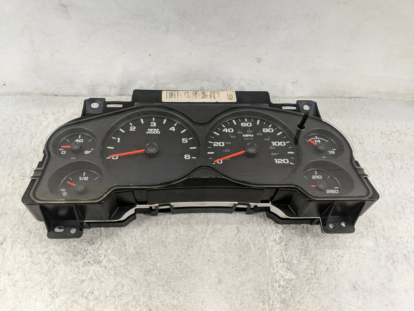 2008-2013 Chevrolet Silverado 1500 Instrument Cluster Speedometer Gauges P/N:28255338 6031615 Miles: Fits OEM Used Auto Part