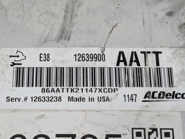 2010-2013 Chevrolet Silverado 1500 PCM Engine Control Computer ECU ECM PCU OEM P/N:12639900 12633238 Fits OEM Used Auto Parts