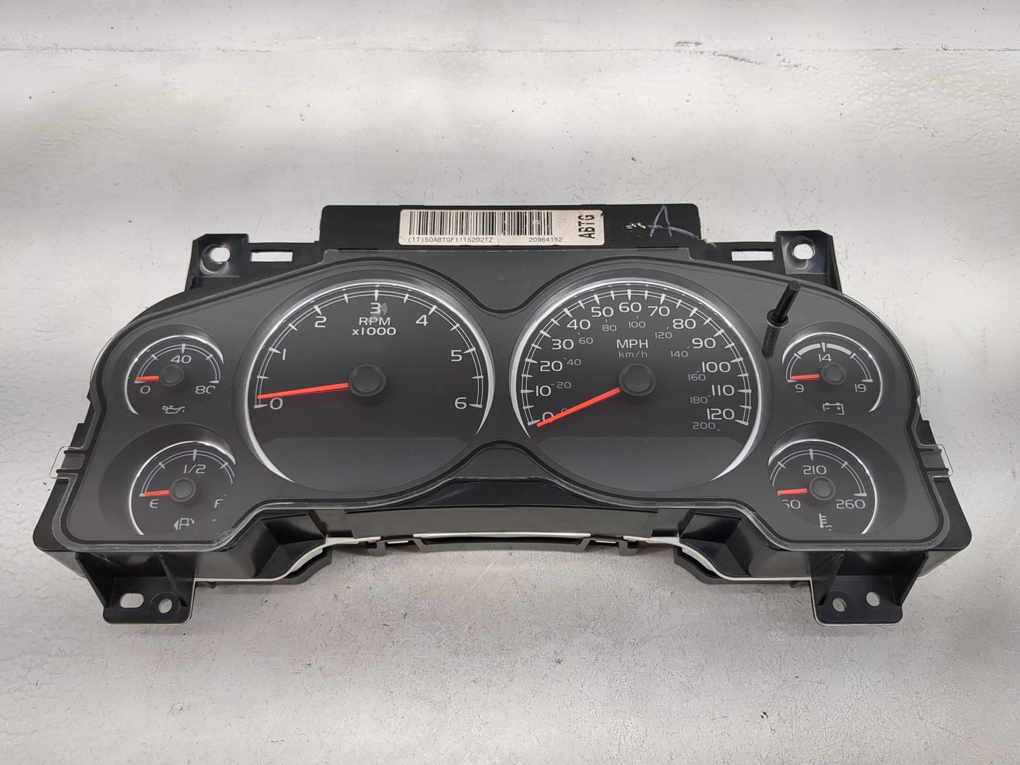 2009-2014 Chevrolet Tahoe Instrument Cluster Speedometer Gauges P/N:20964182 28255338 Miles: Fits OEM Used Auto Parts - Oemu
