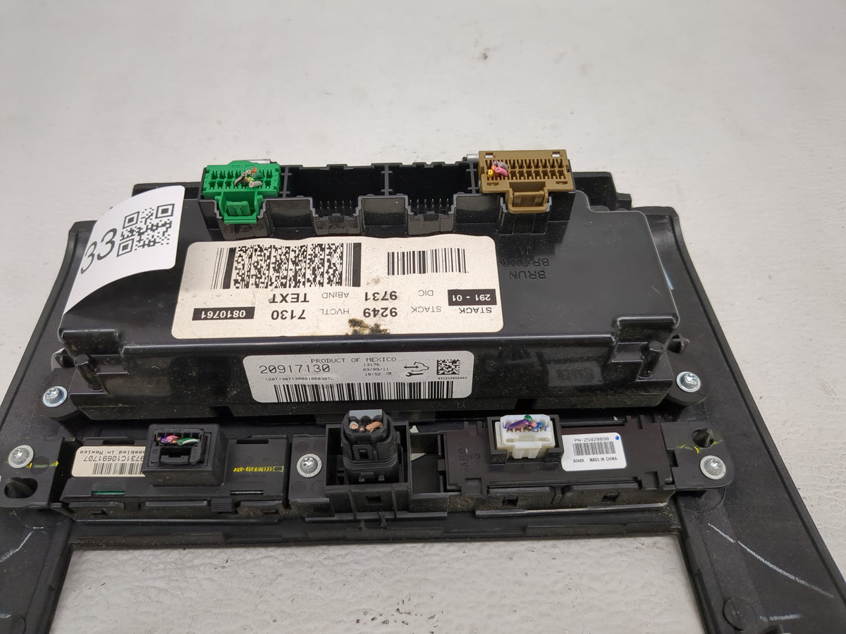 2009-2012 Chevrolet Traverse Climate Control Module Temperature AC/Heater Replacement P/N:20917130 Fits Fits 2009 2010 2011 