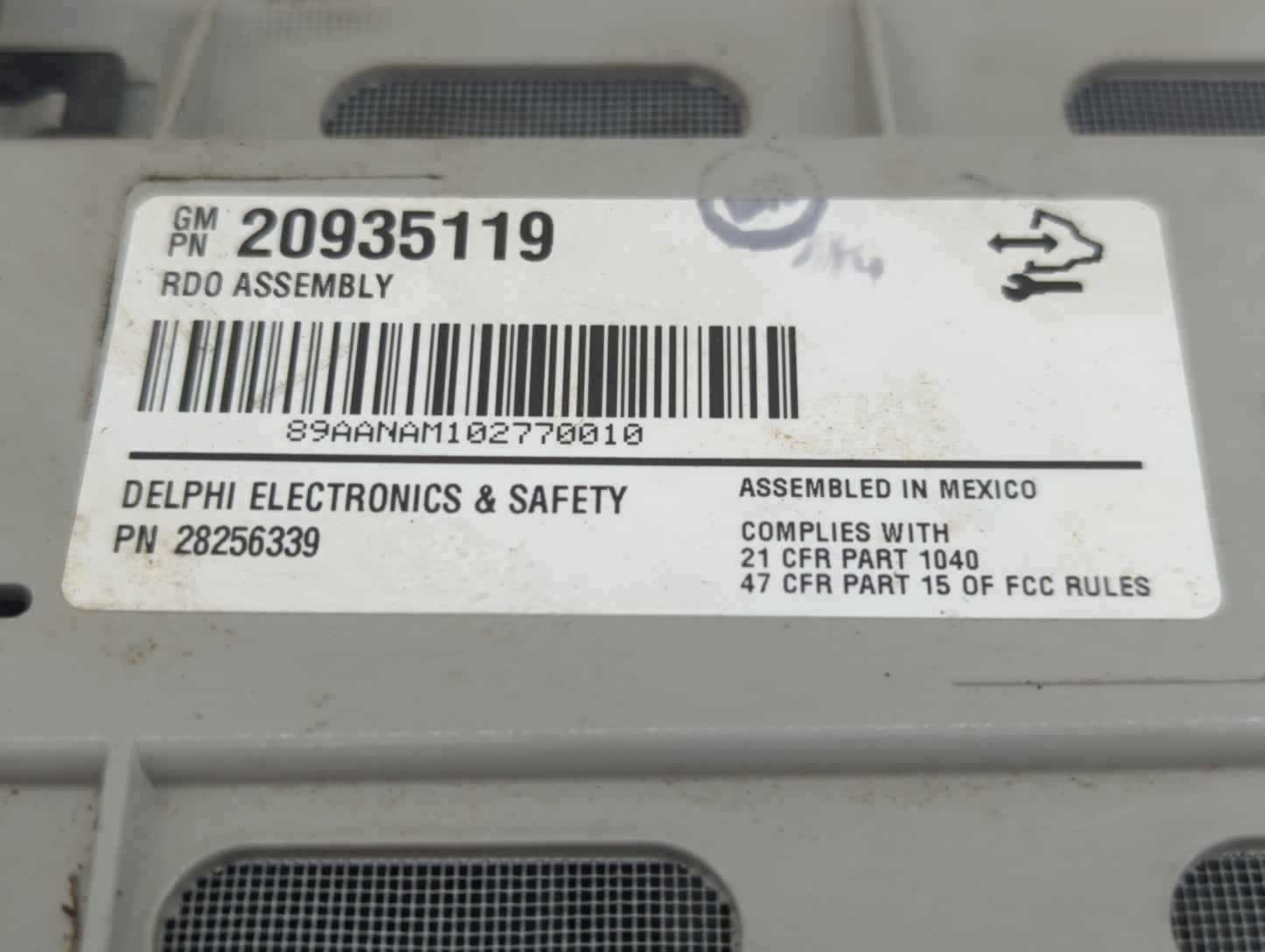 2014-2017 Chevrolet Traverse Radio AM FM Cd Player Receiver Replacement P/N:20935119 Fits Fits 2010 2011 2012 2014 2015 2016