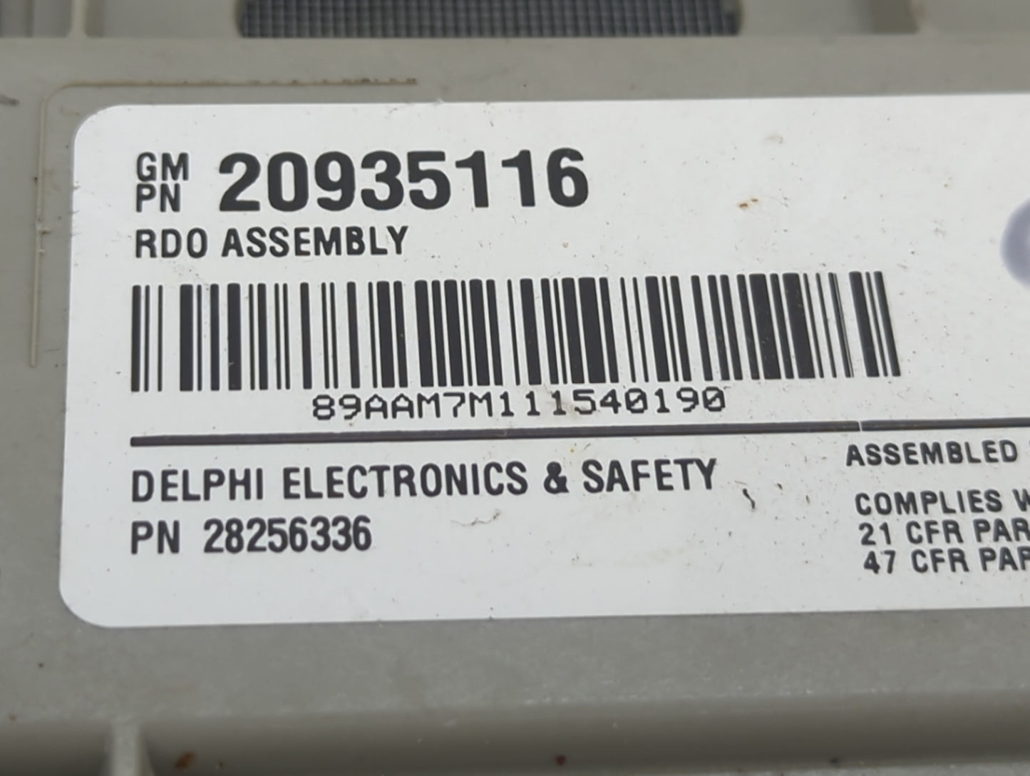2011 Chevrolet Traverse Radio AM FM Cd Player Receiver Replacement P/N:20935116 Fits OEM Used Auto Parts - Oemusedautoparts1