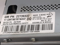 2011 Chevrolet Traverse Radio AM FM Cd Player Receiver Replacement P/N:22739332 11GMT967BTNAV2, 28278296 Fits OEM Used Auto 