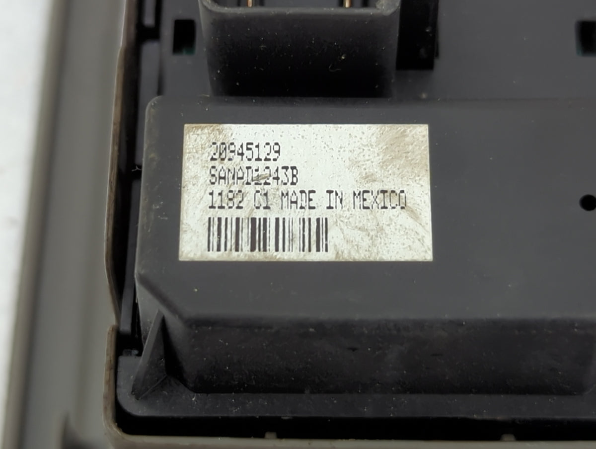 2009-2017 Chevrolet Traverse Master Power Window Switch Replacement Driver Side Left P/N:20945129 Fits OEM Used Auto Parts -