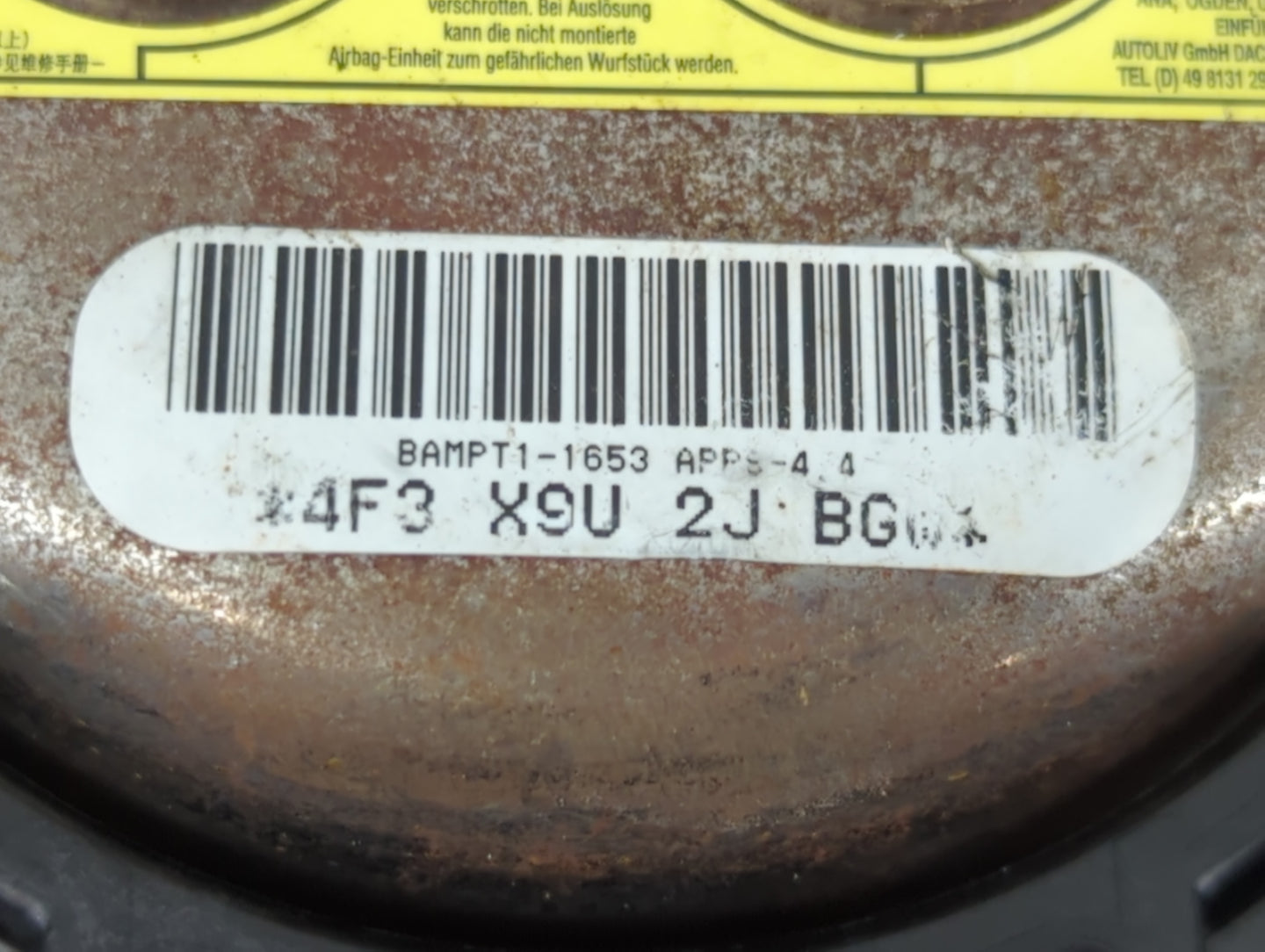 2011 Chevrolet Volt Air Bag Passenger Right Dashboard OEM P/N:4F3 X9U 2J Fits OEM Used Auto Parts - Oemusedautoparts1.com