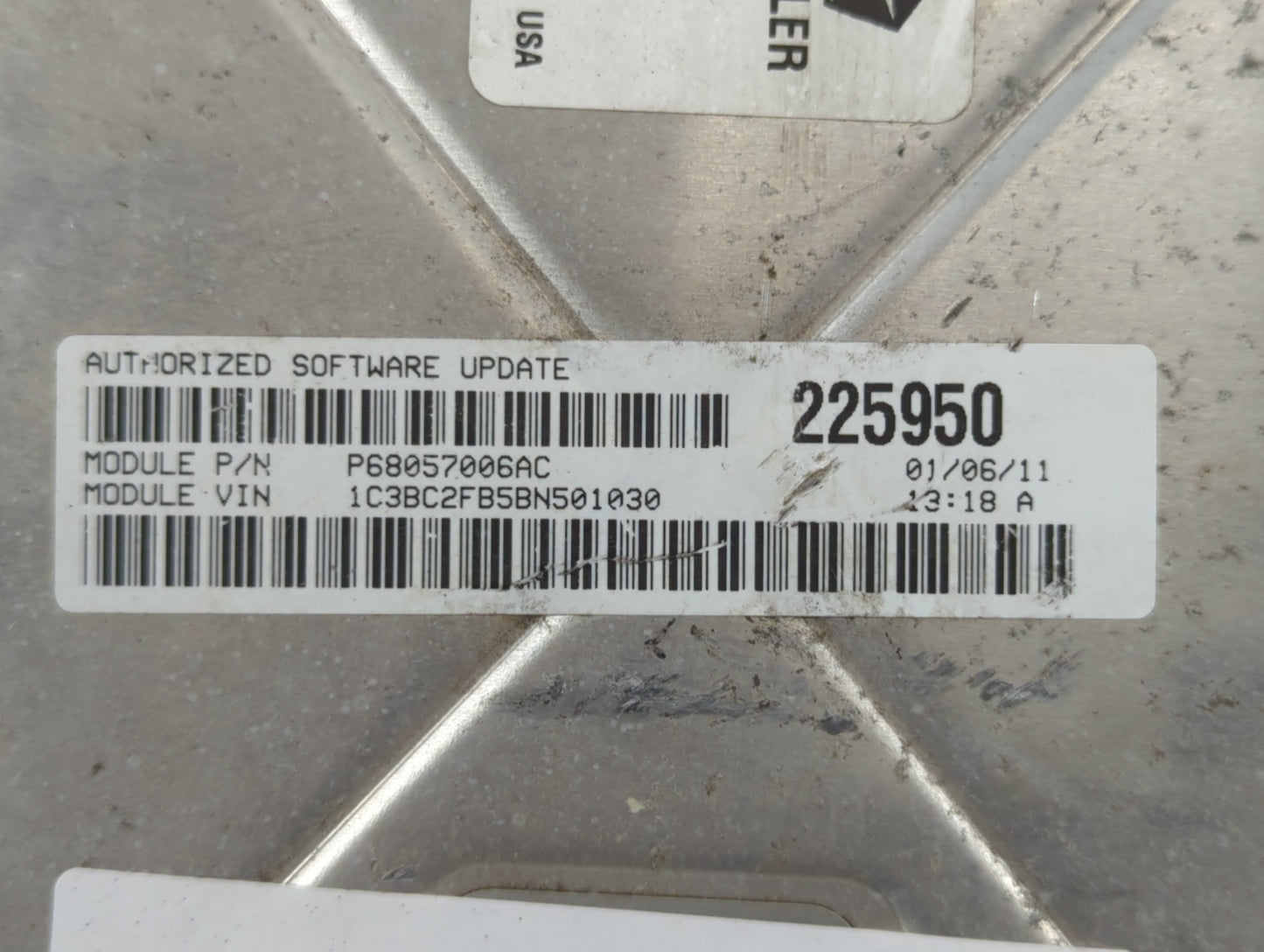2011 Chrysler 200 PCM Engine Control Computer ECU ECM PCU OEM P/N:P05150627AB Fits OEM Used Auto Parts - Oemusedautoparts1.c