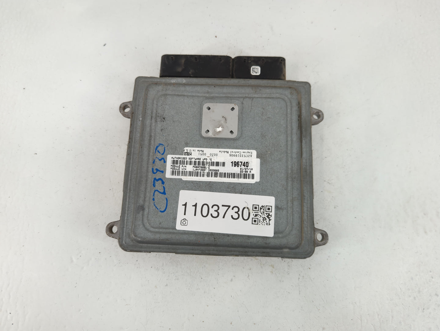 2011 Chrysler 200 PCM Engine Control Computer ECU ECM PCU OEM P/N:P6807000SAC 196740 Fits OEM Used Auto Parts - Oemusedautop
